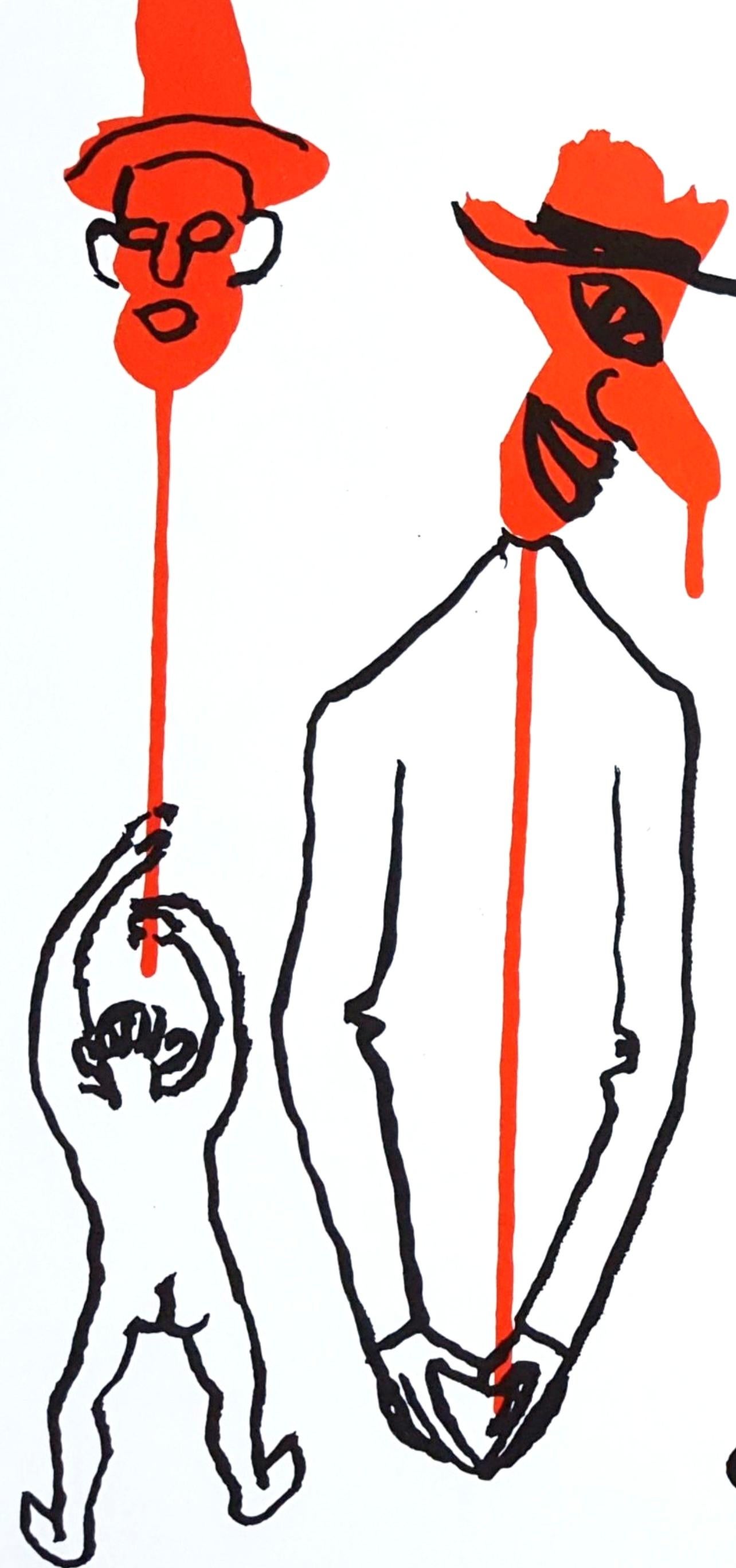 Composition, Derrière le miroir - Moderne Print par Alexander Calder