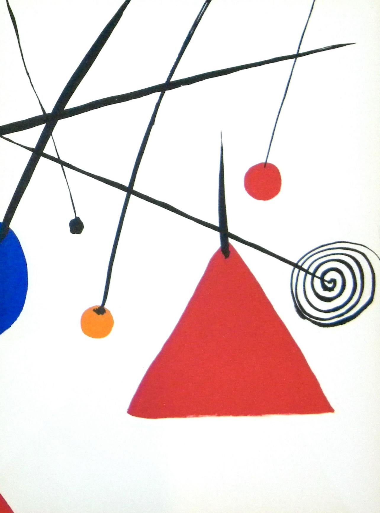 Zusammensetzung, Derrière le miroir (Moderne), Print, von Alexander Calder