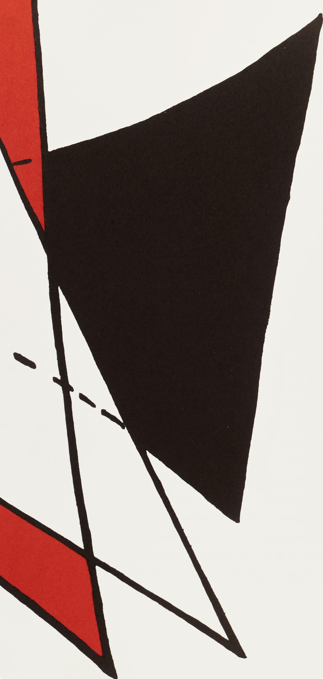 Composition, Derrière le miroir - Gray Still-Life Print by Alexander Calder