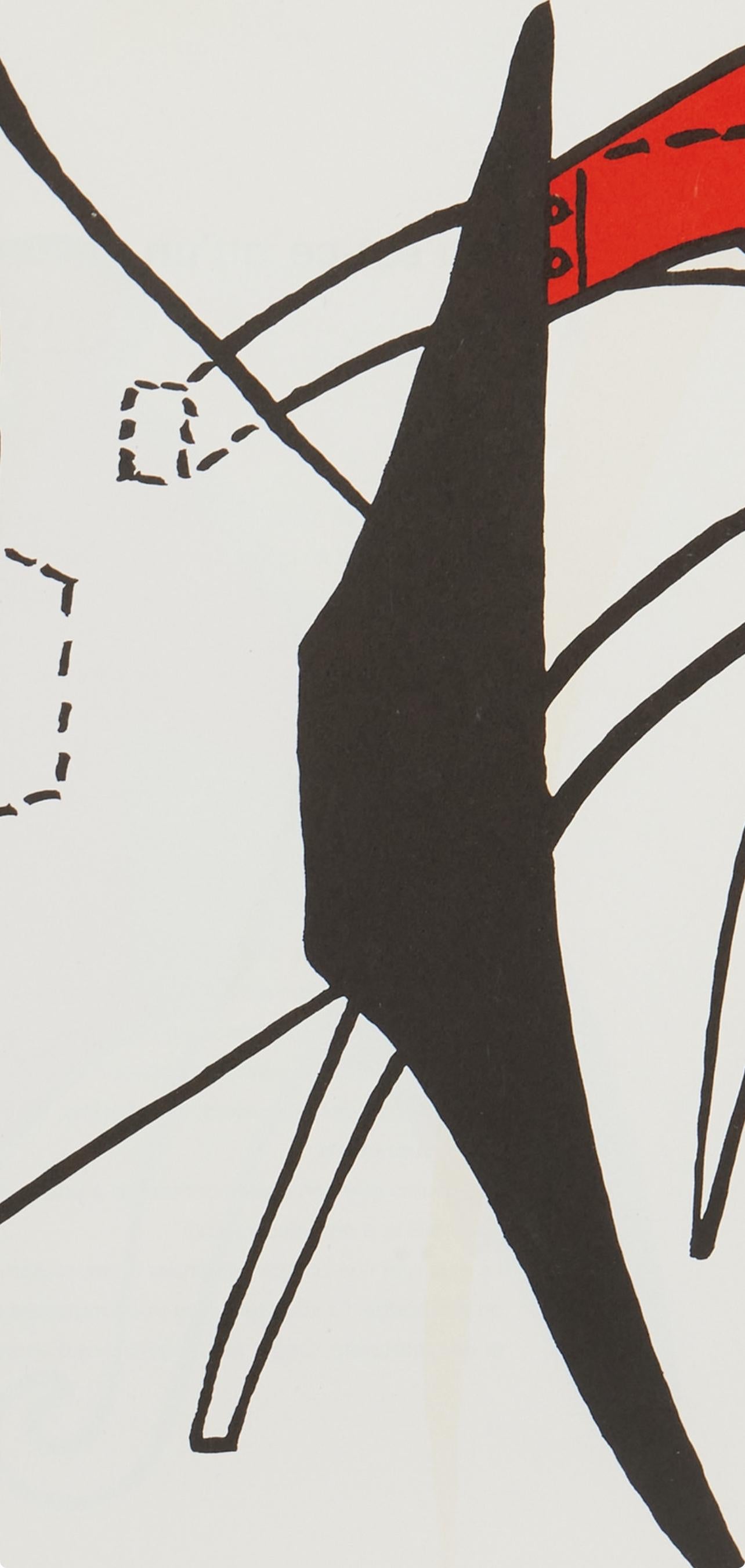 Composition, Derrière le miroir - Gray Still-Life Print by Alexander Calder