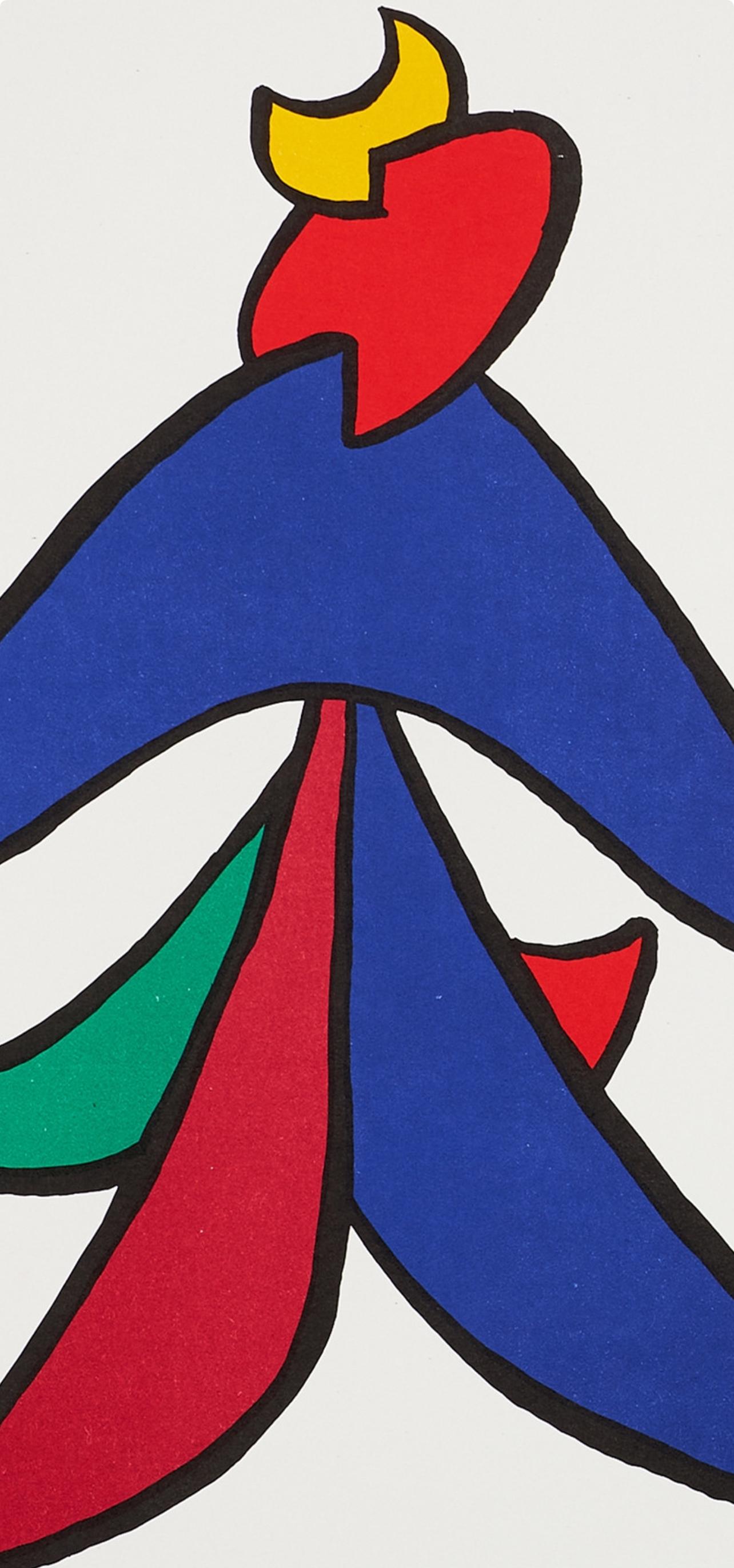 Composition, Derrière le miroir - White Still-Life Print by Alexander Calder