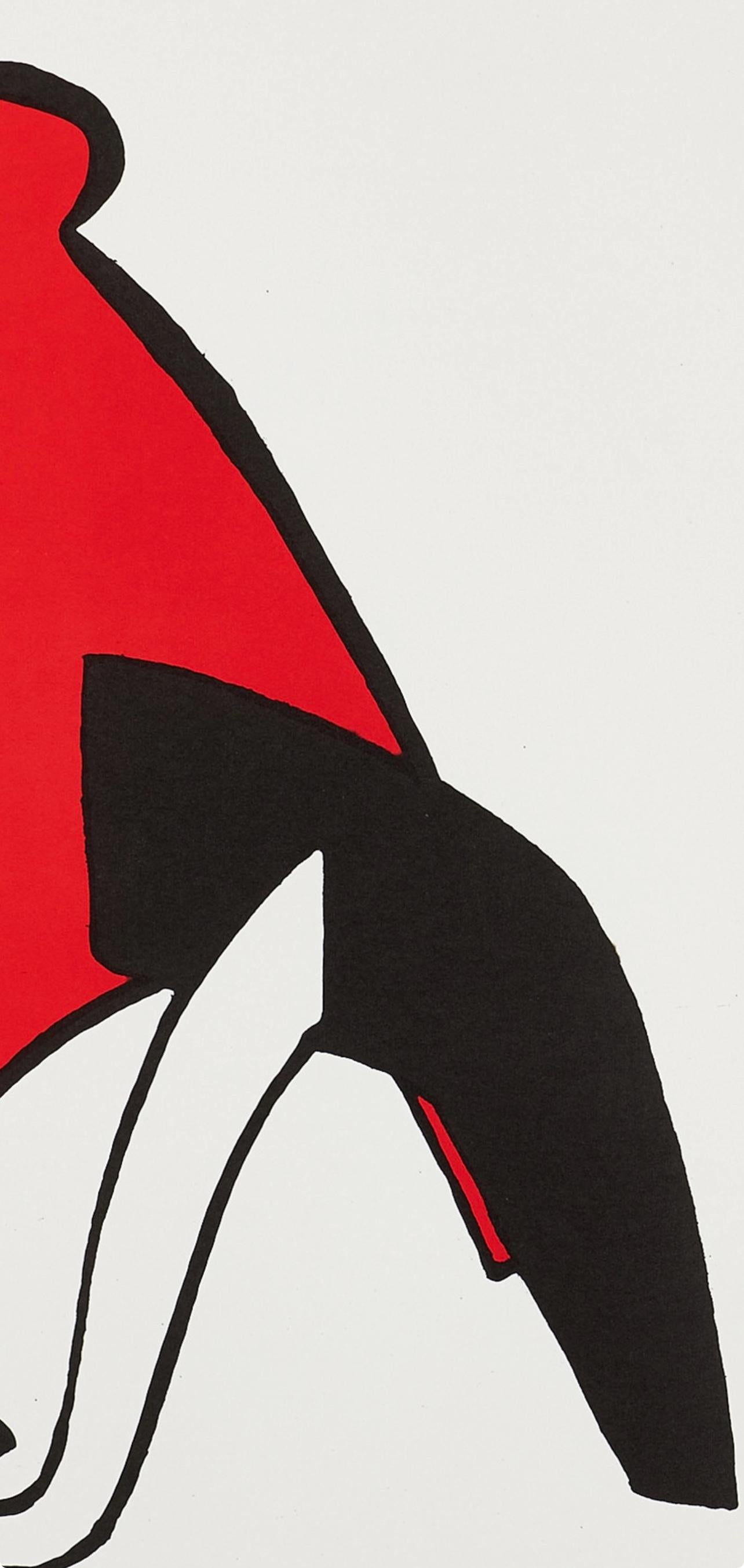 Composición, Derrière le miroir - Abstract Print Beige de Alexander Calder