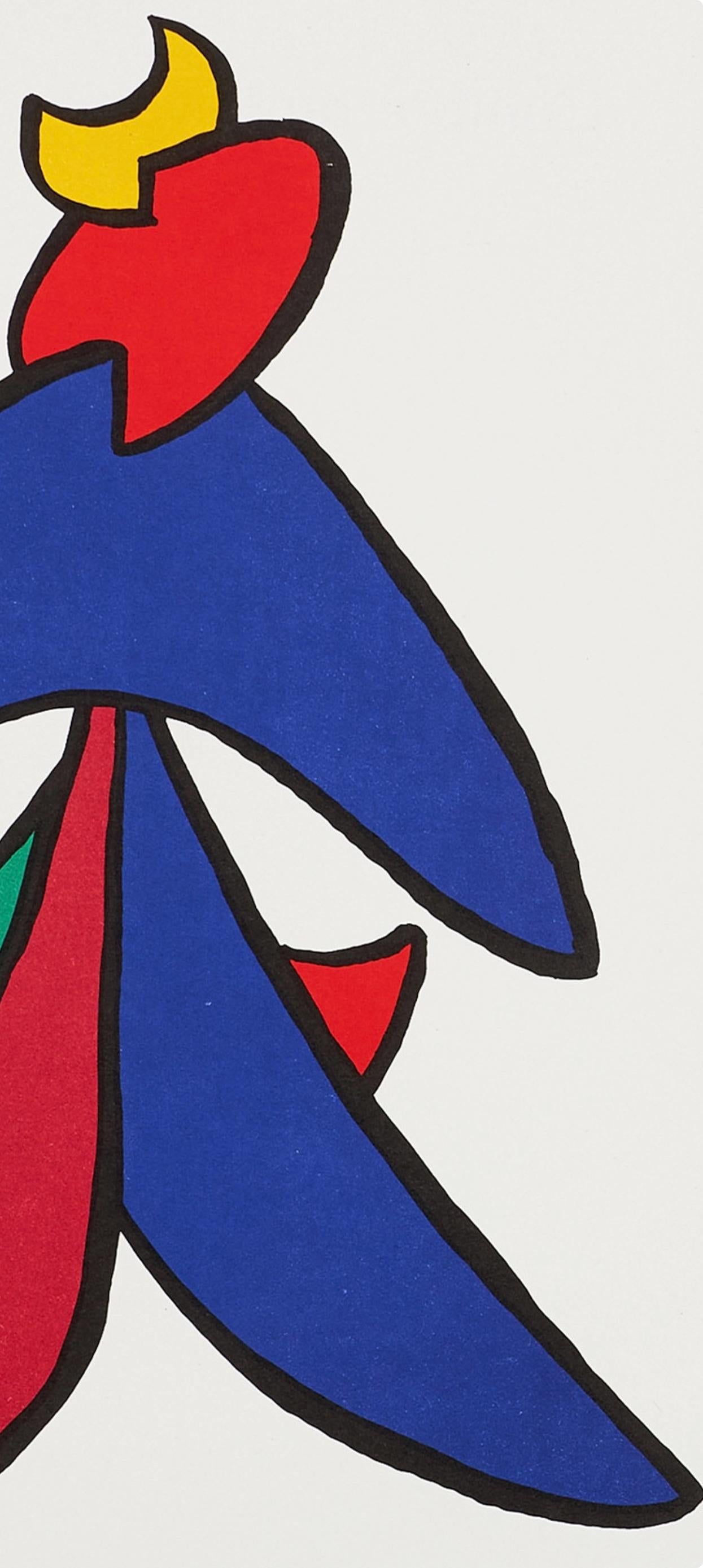 Composition, Derrière le miroir - White Still-Life Print by Alexander Calder