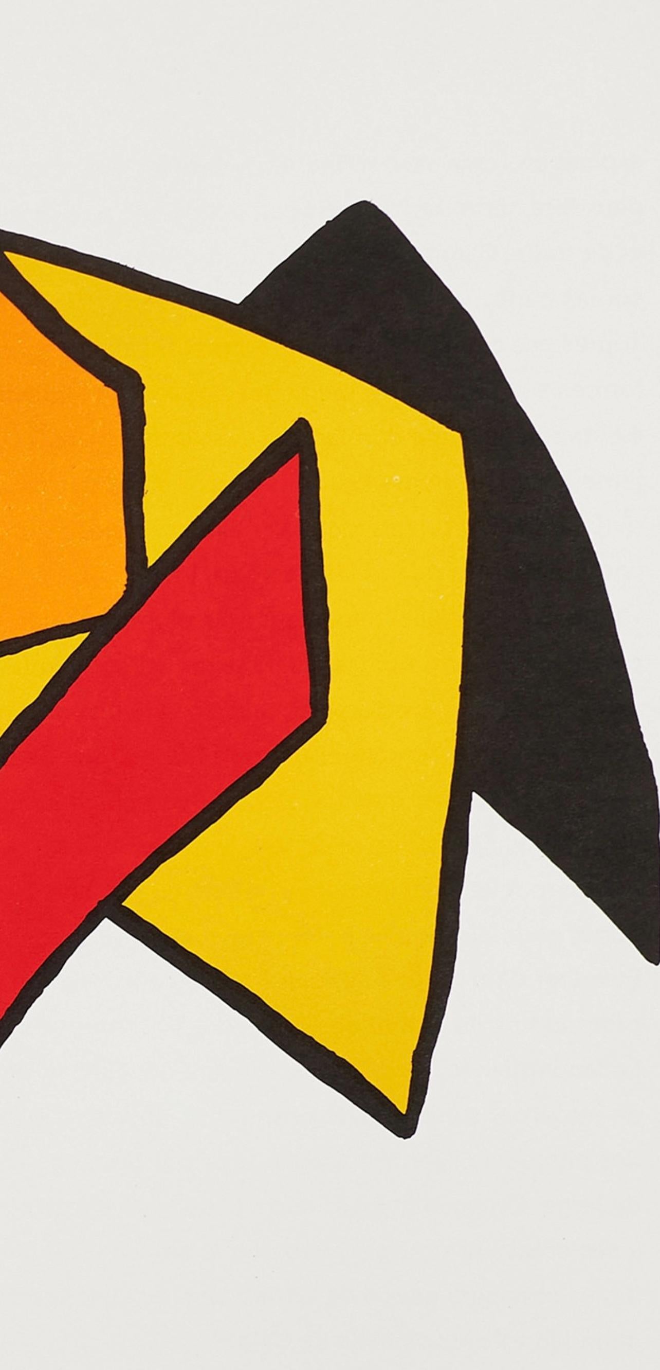 Composition, Derrière le miroir - White Still-Life Print by Alexander Calder