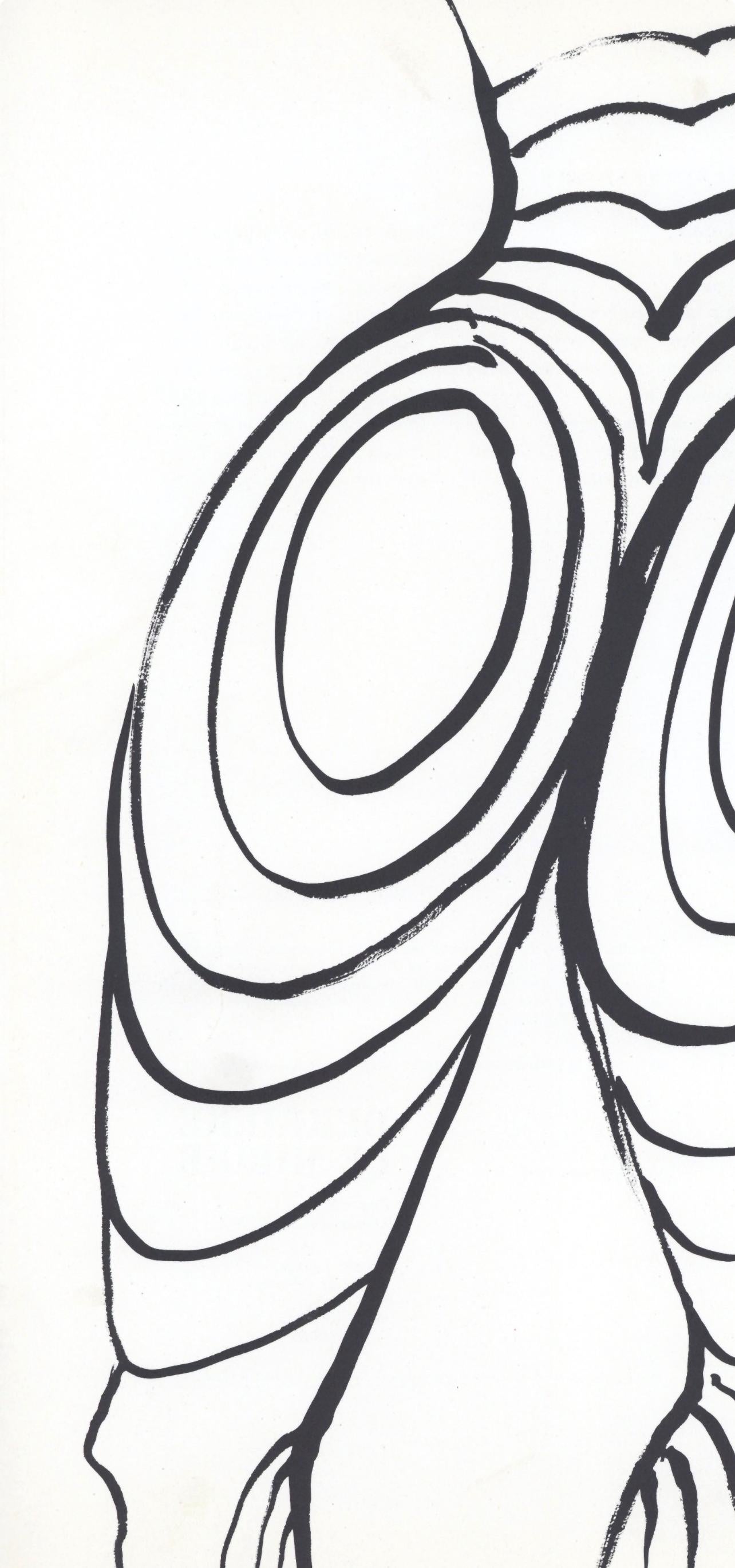 Composition, Derrière le miroir - White Abstract Print by Alexander Calder