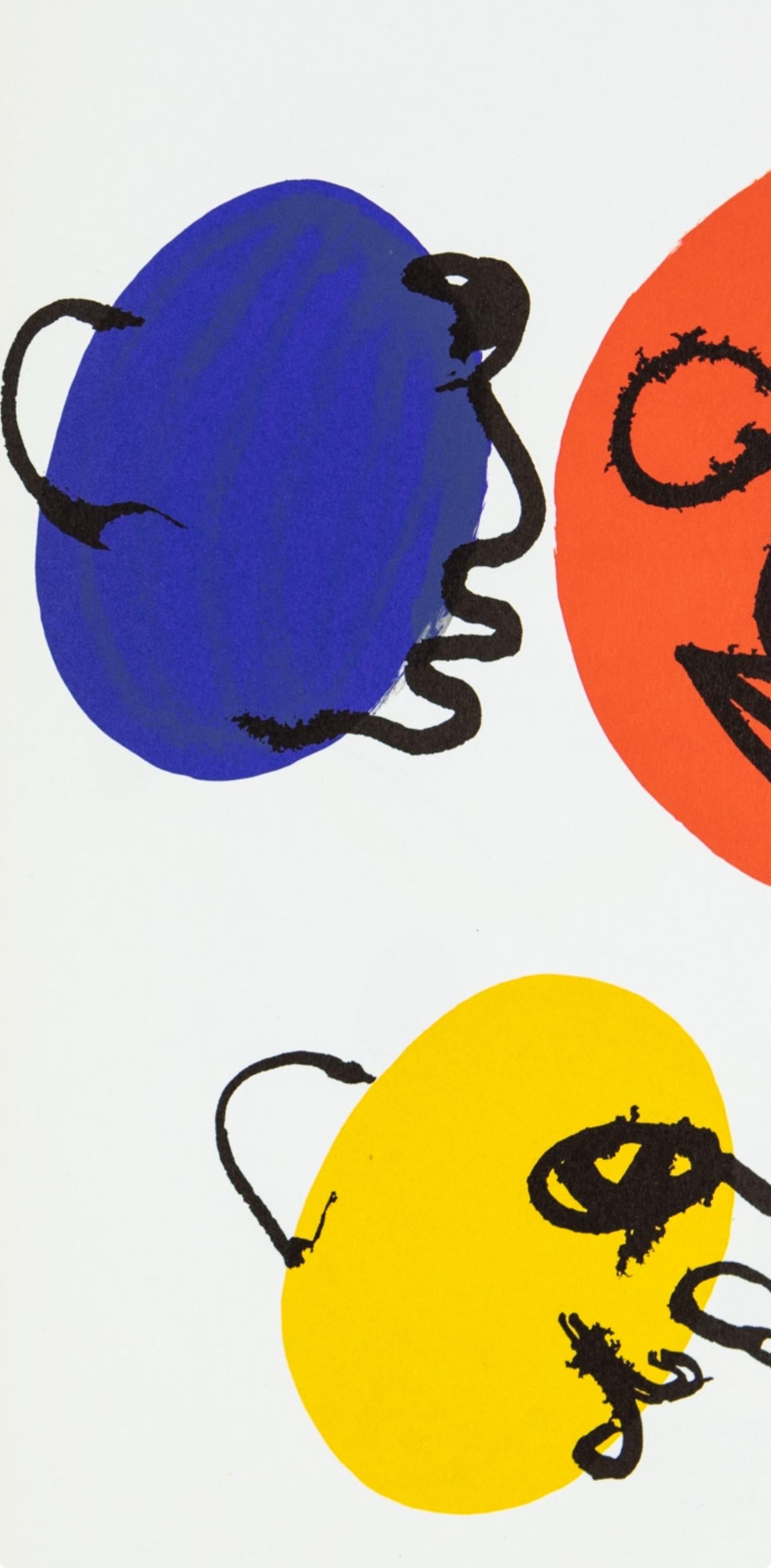 Composition, Derrière le miroir - White Still-Life Print by Alexander Calder