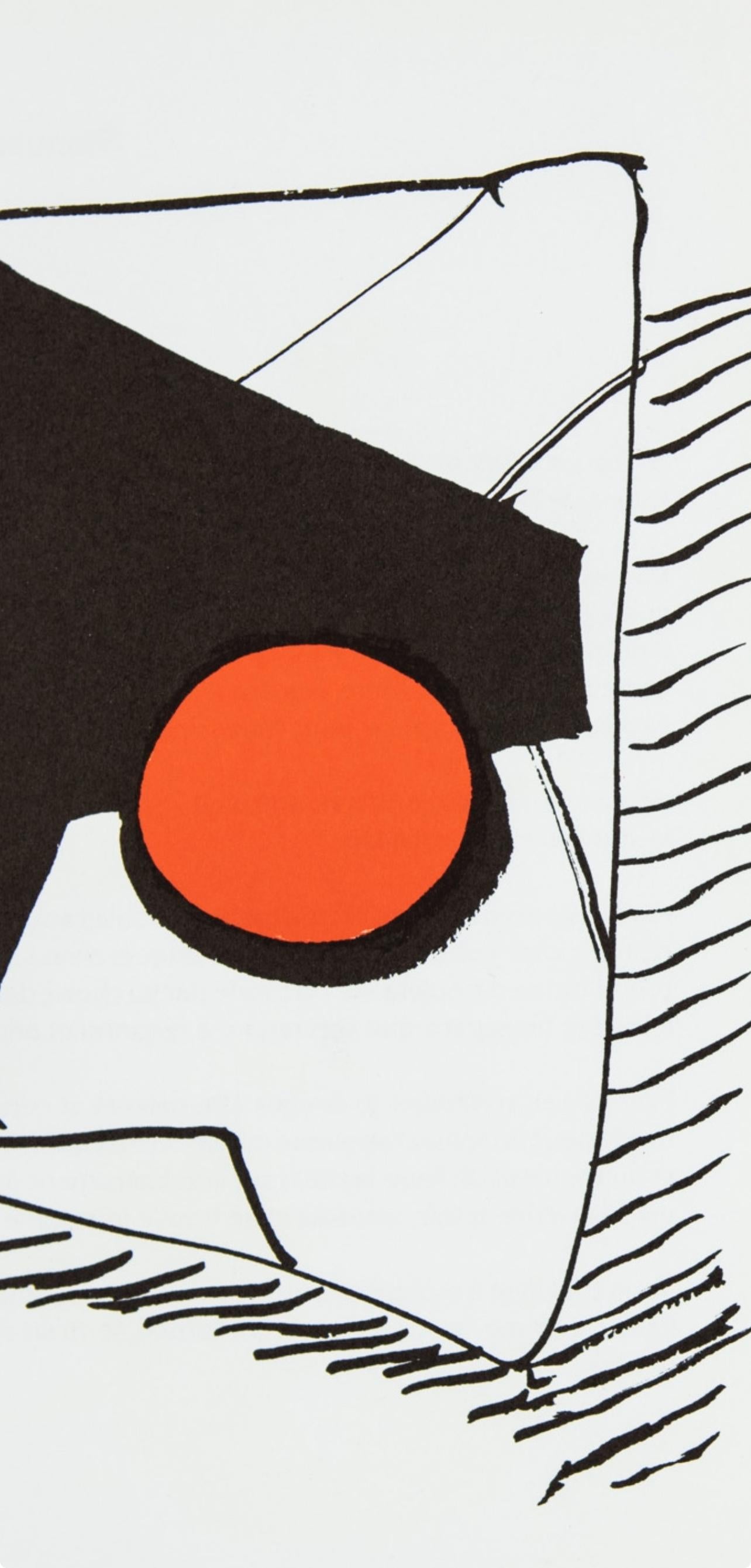 Composition, Derrière le miroir - Gray Still-Life Print by Alexander Calder