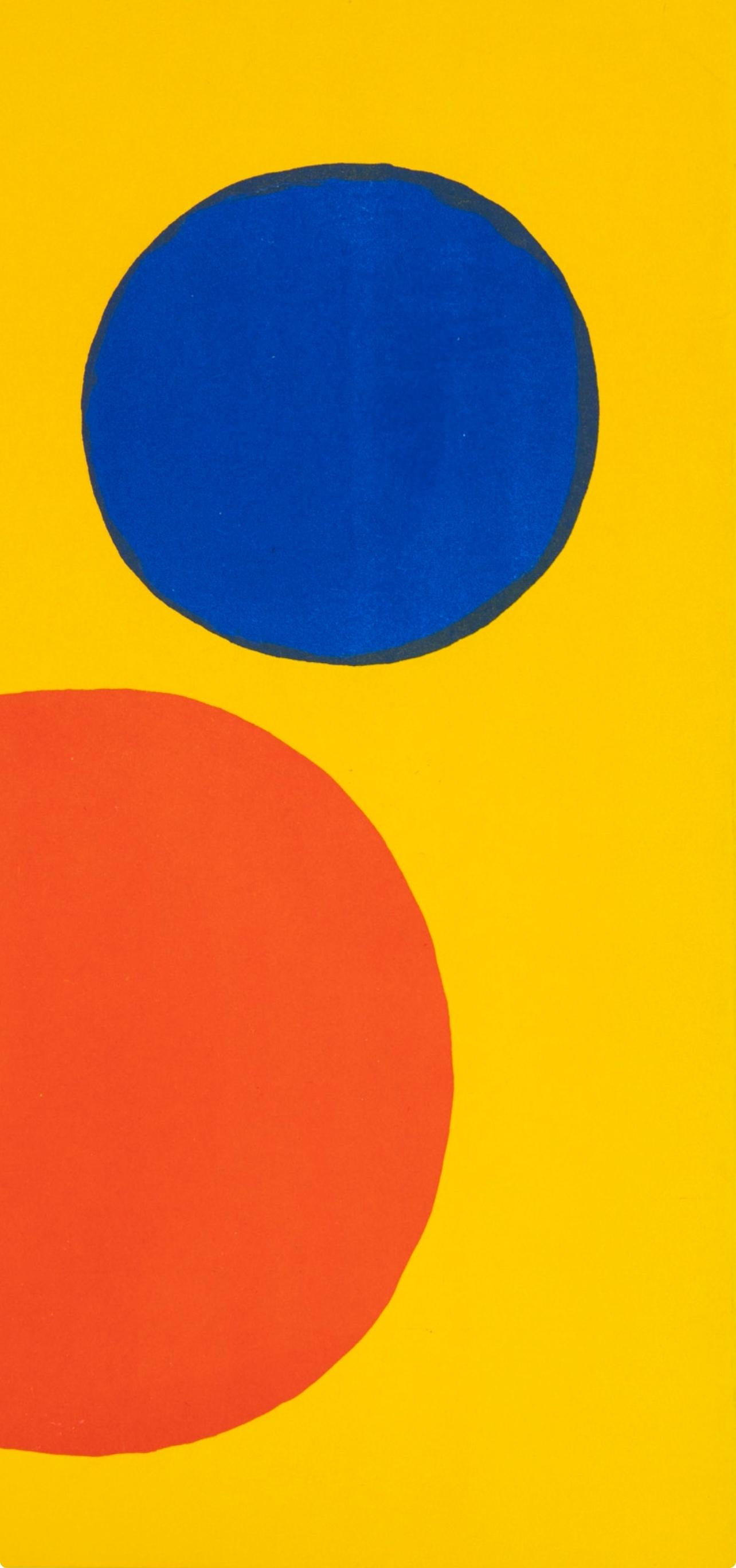 Zusammensetzung, Derrière le miroir (Orange), Landscape Print, von Alexander Calder
