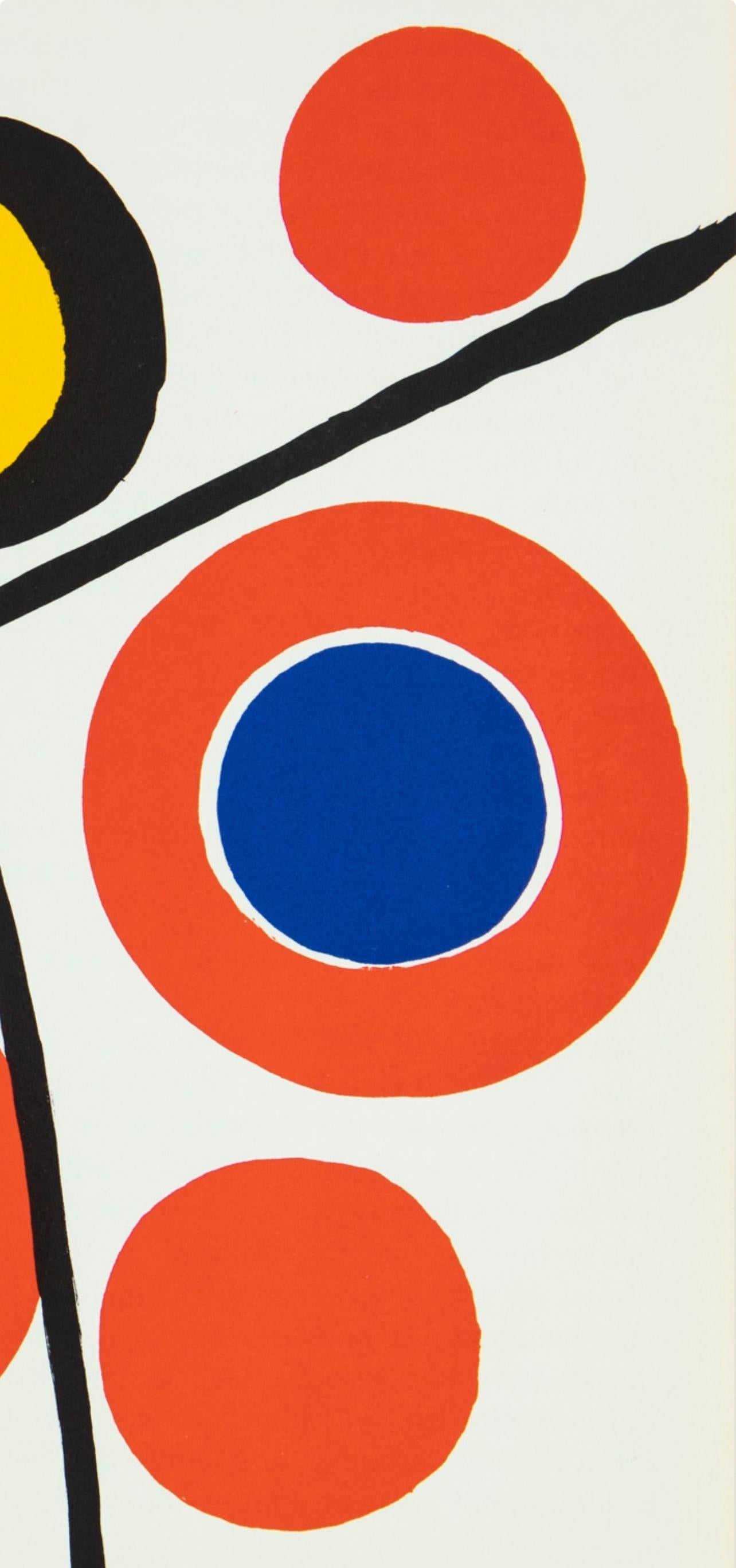 Composition, Derrière le miroir - White Abstract Print by Alexander Calder