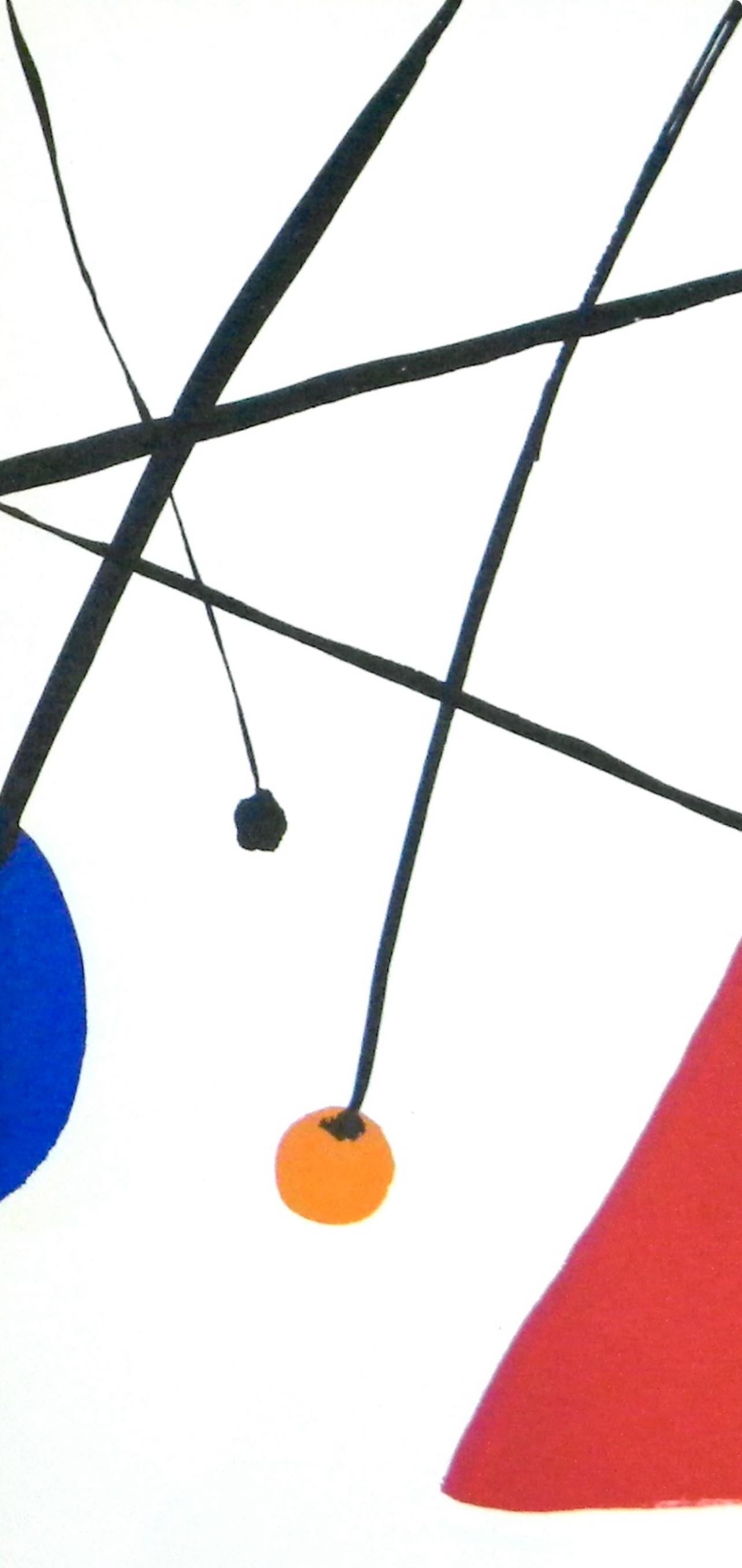 Zusammensetzung, Derrière le miroir (Grau), Abstract Print, von Alexander Calder
