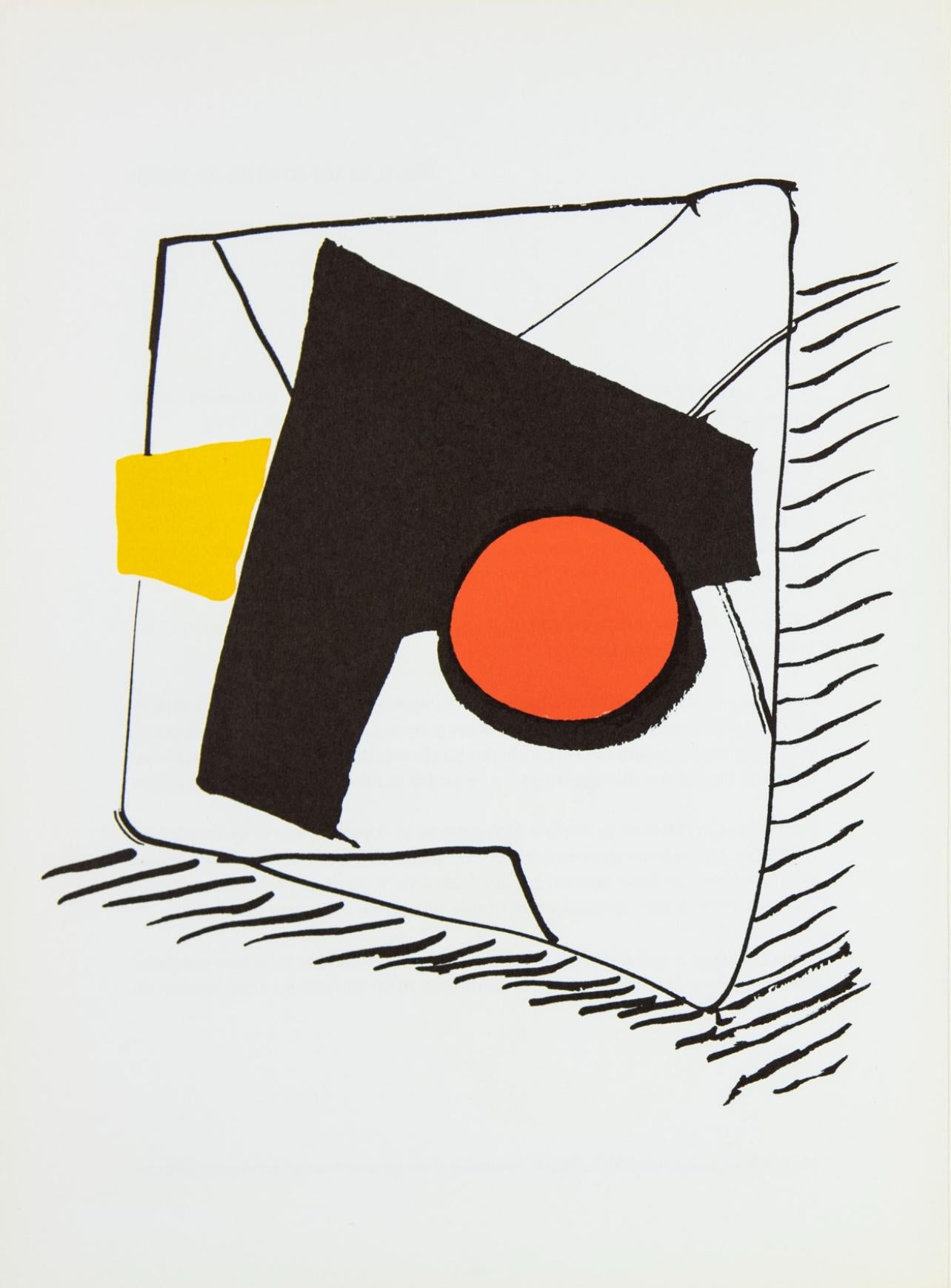Lithograph on vélin paper. Paper Size: 15 x 11 inches. Inscription: Unsigned and unnumbered, as issued. Notes: From the folio, Derrière le miroir, N° 221, 1976. Published by Aimé Maeght, Éditeur, Paris; printed by Éditions Pierre à Feu, Galerie