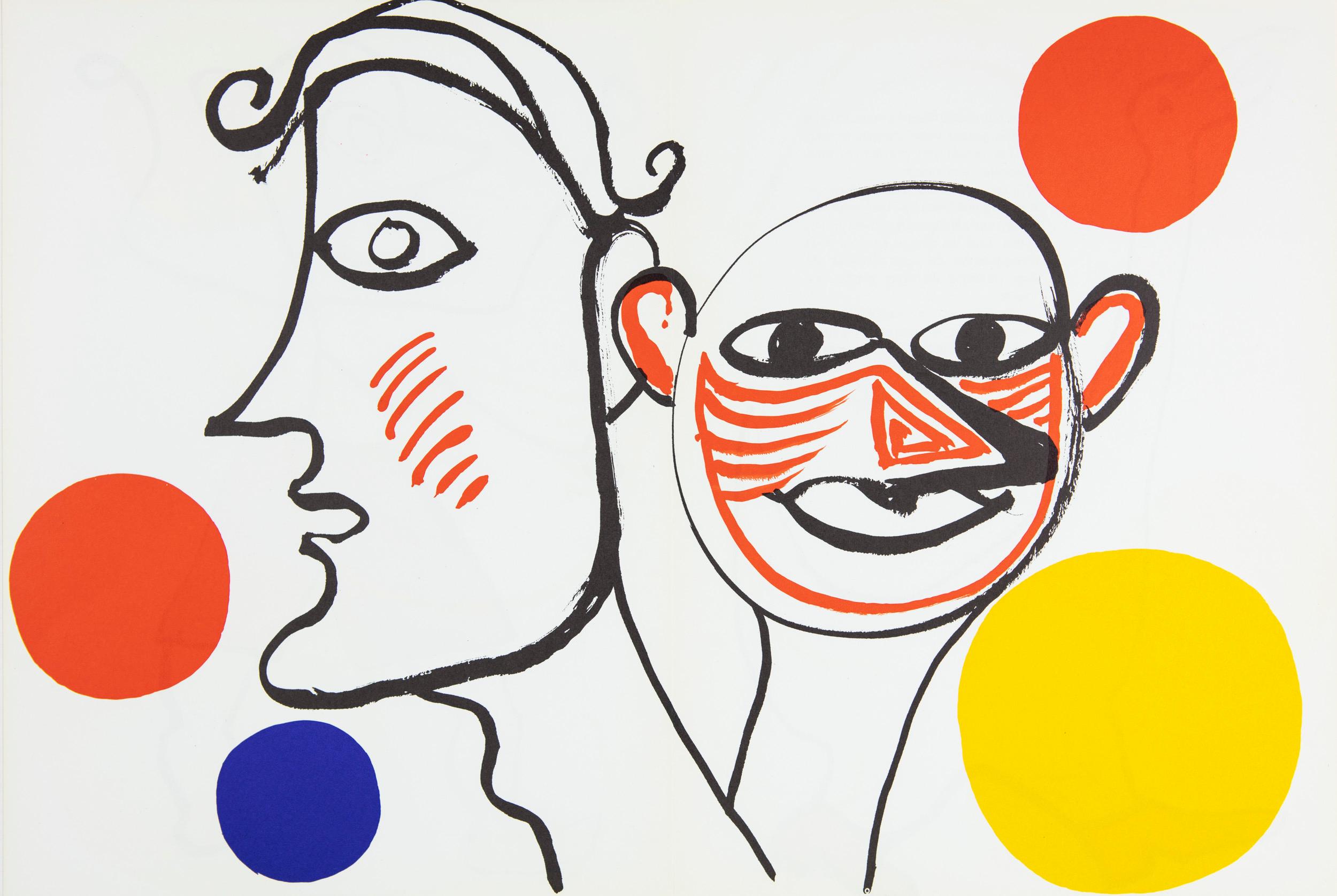 Alexander Calder Abstract Print – Zusammensetzung, Derrière le miroir
