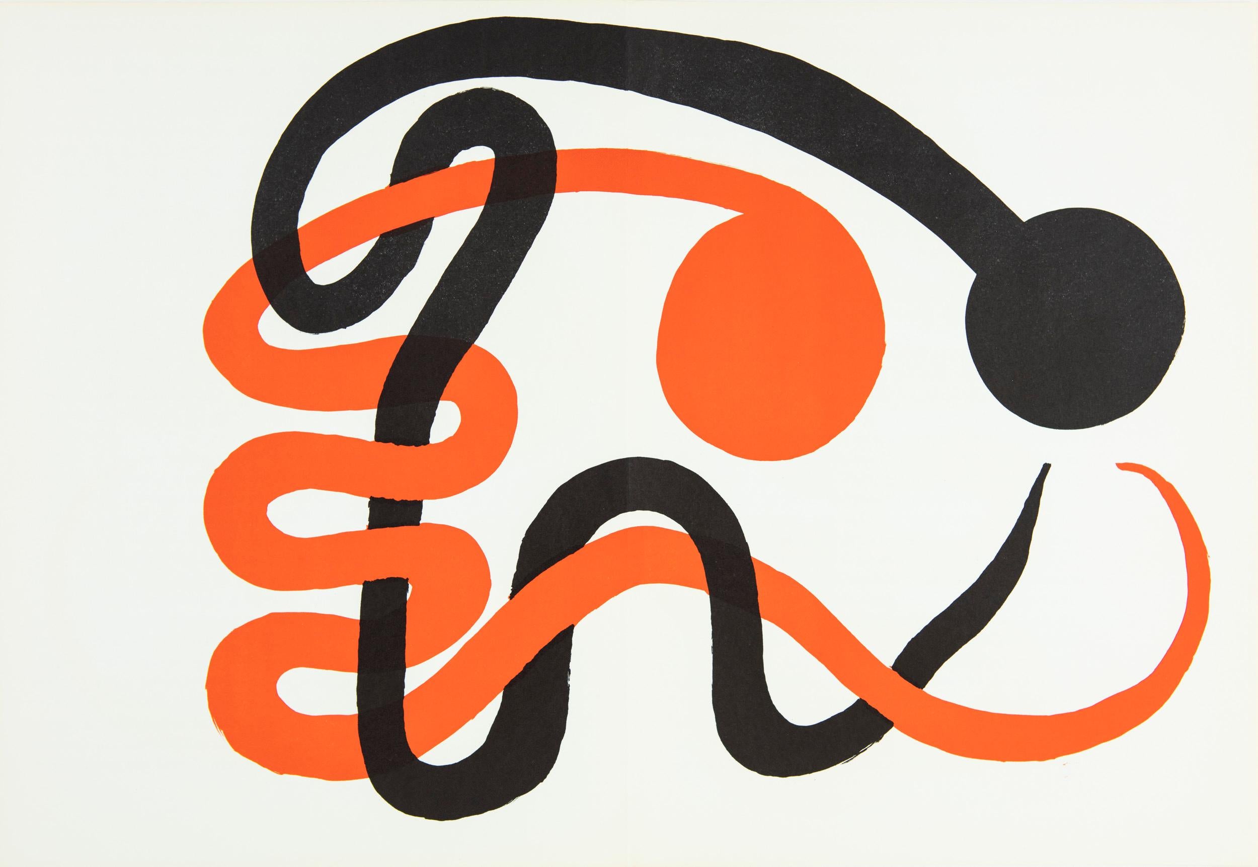 Landscape Print de Alexander Calder - Composición, Derrière le miroir