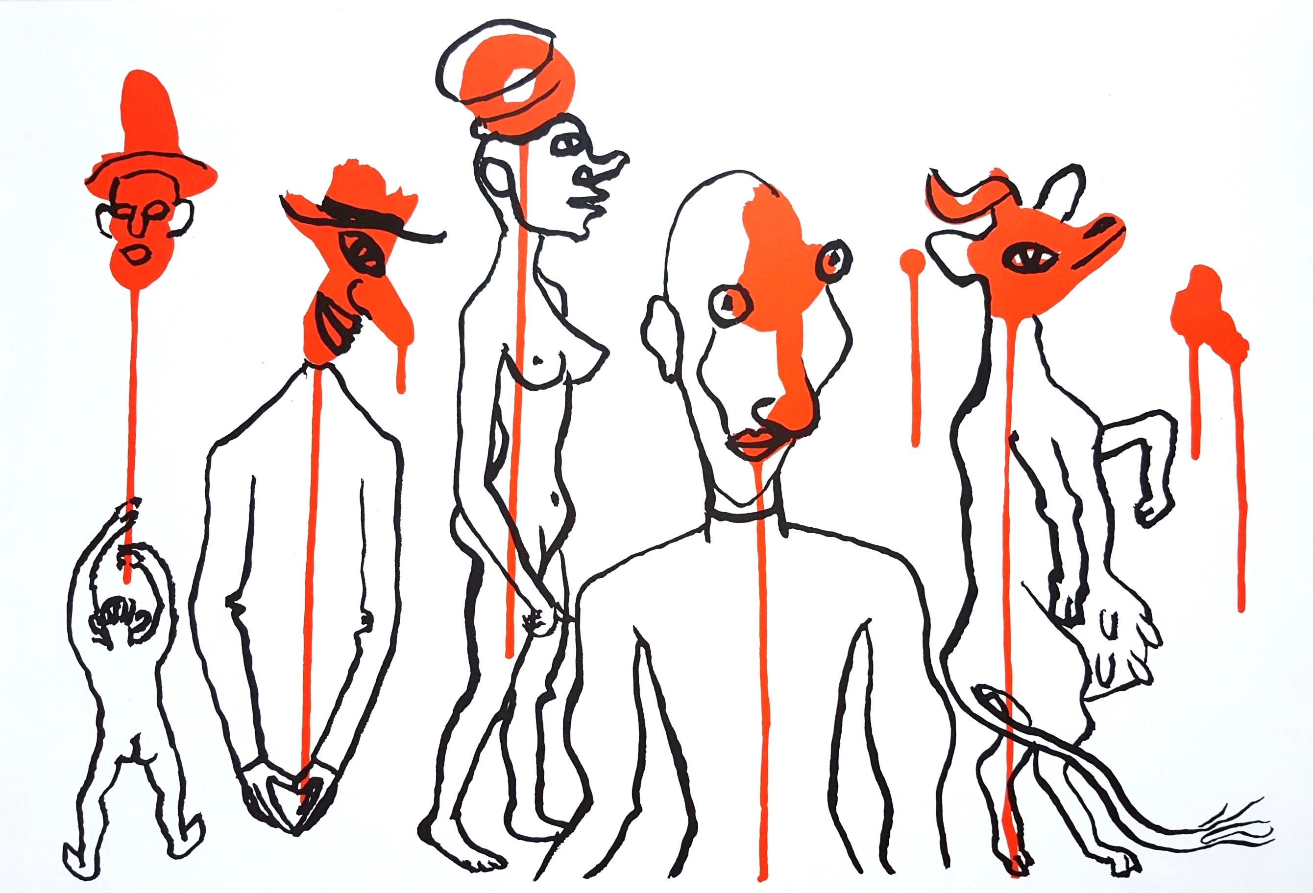 Still-Life Print Alexander Calder - Composition, Derrière le miroir