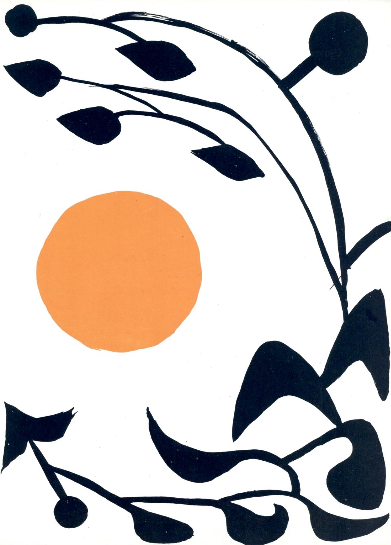 Abstract Print di Alexander Calder - Composizione, Derrière le miroir