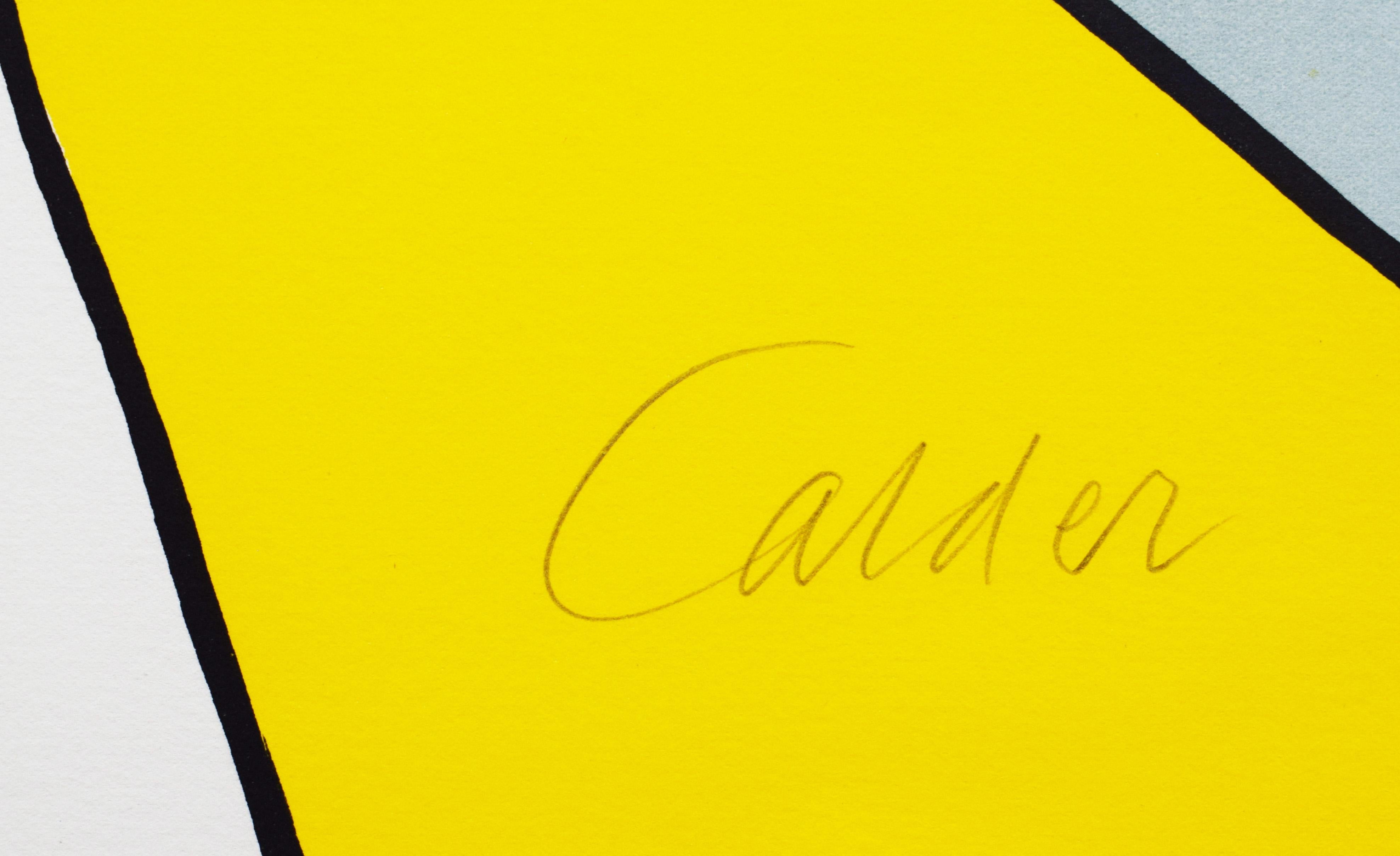 Composition III, from The Elementary Memory - American Kinetic Art - White Abstract Print by Alexander Calder