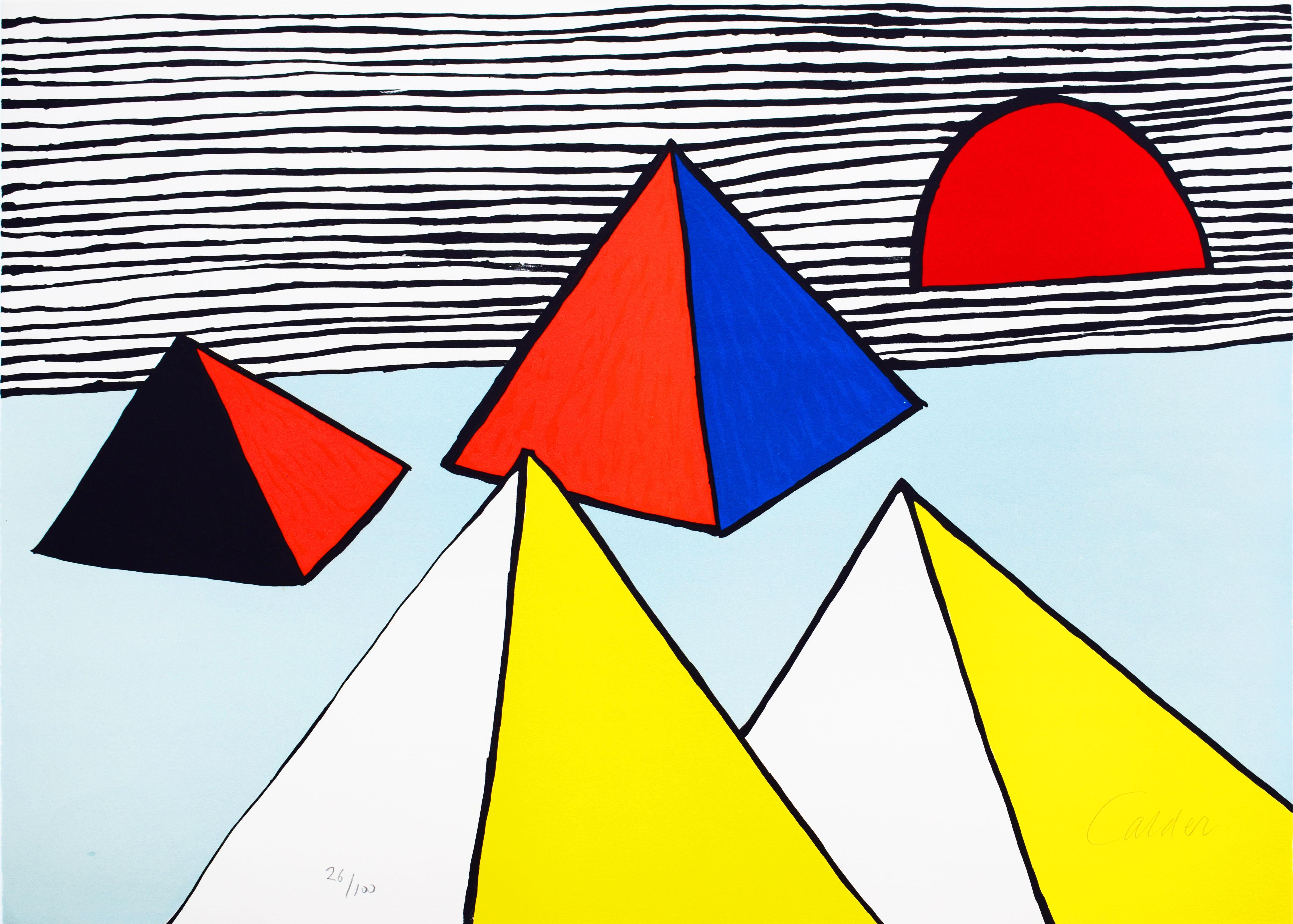 Alexander Calder Abstract Print - Composition III, from The Elementary Memory - American Kinetic Art