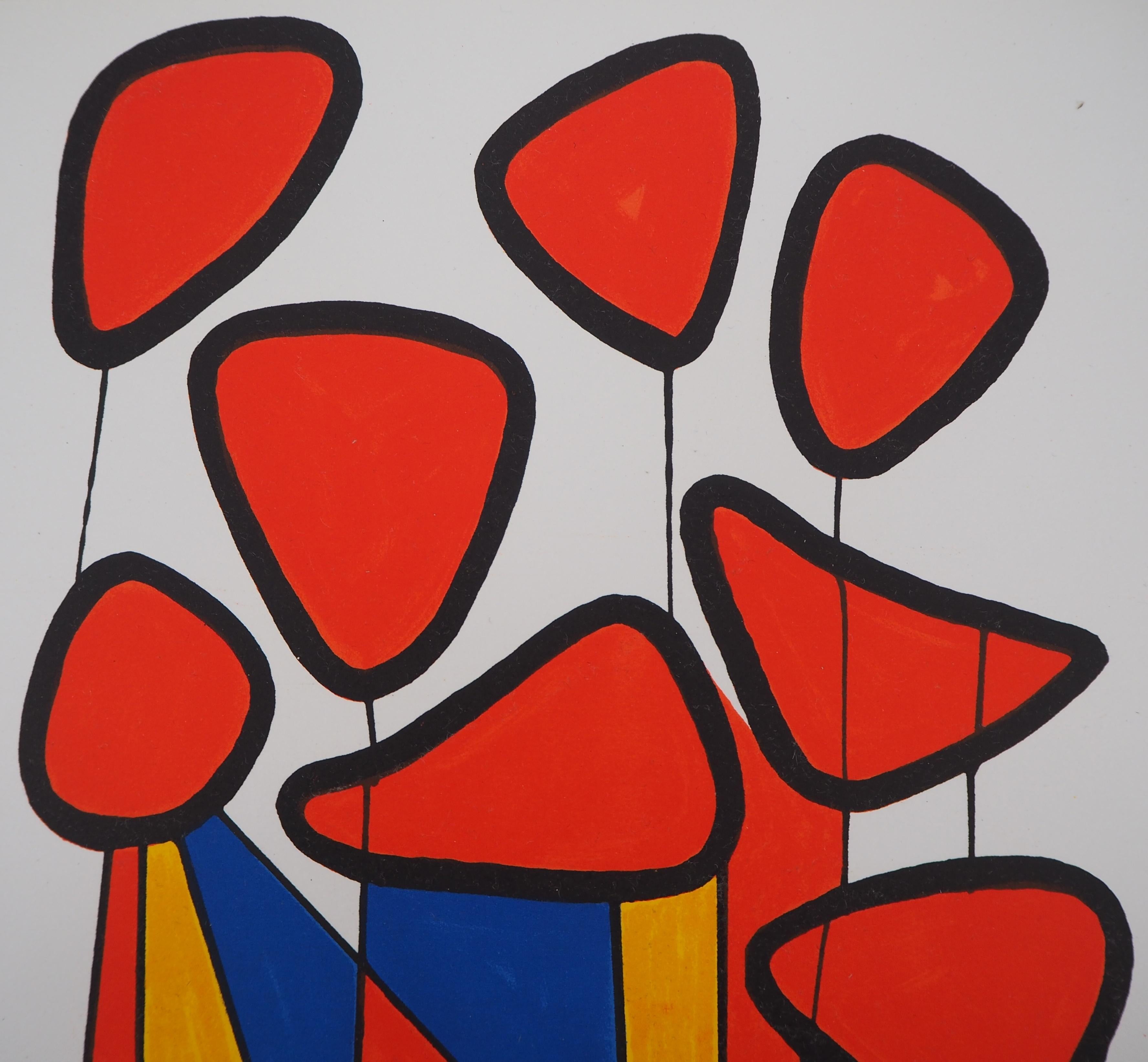 Composition in Red, Yellow and Blue - lithograph - Mourlot, 1972 - Abstract Print by Alexander Calder