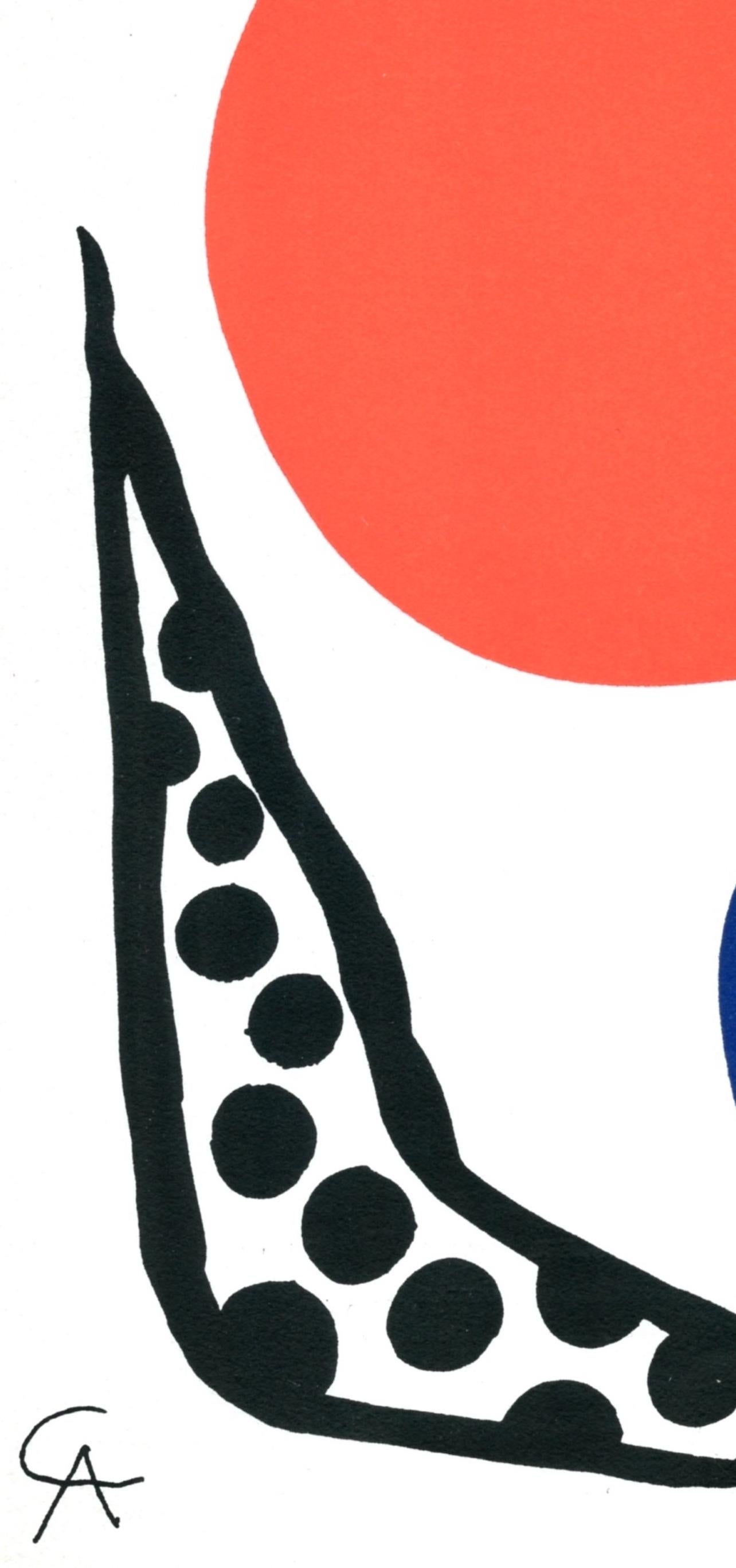 Composición, Impresiones de la imprenta Mourlot - Abstract Print Rojo de Alexander Calder