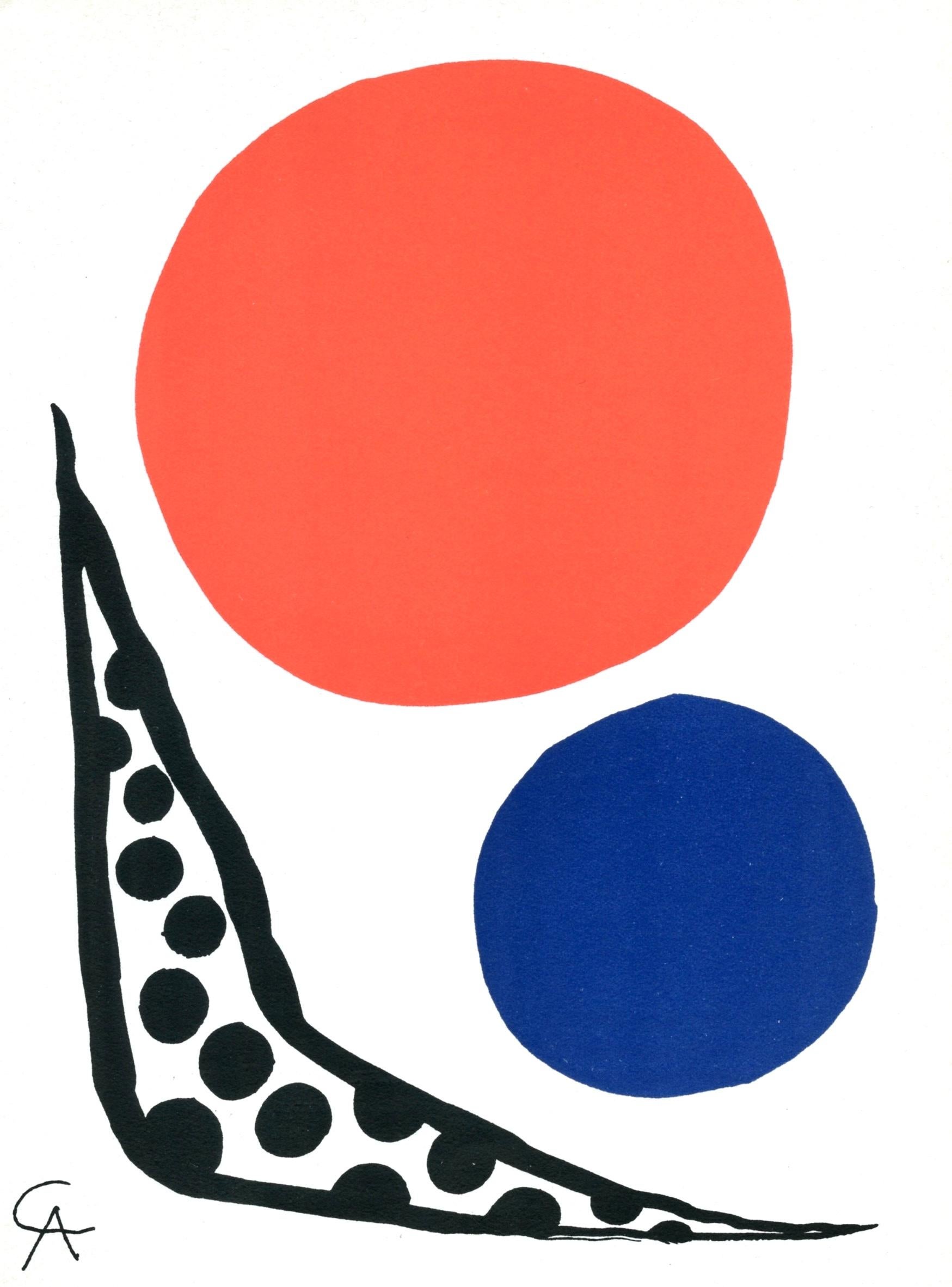 Abstract Print de Alexander Calder - Composición, Impresiones de la imprenta Mourlot