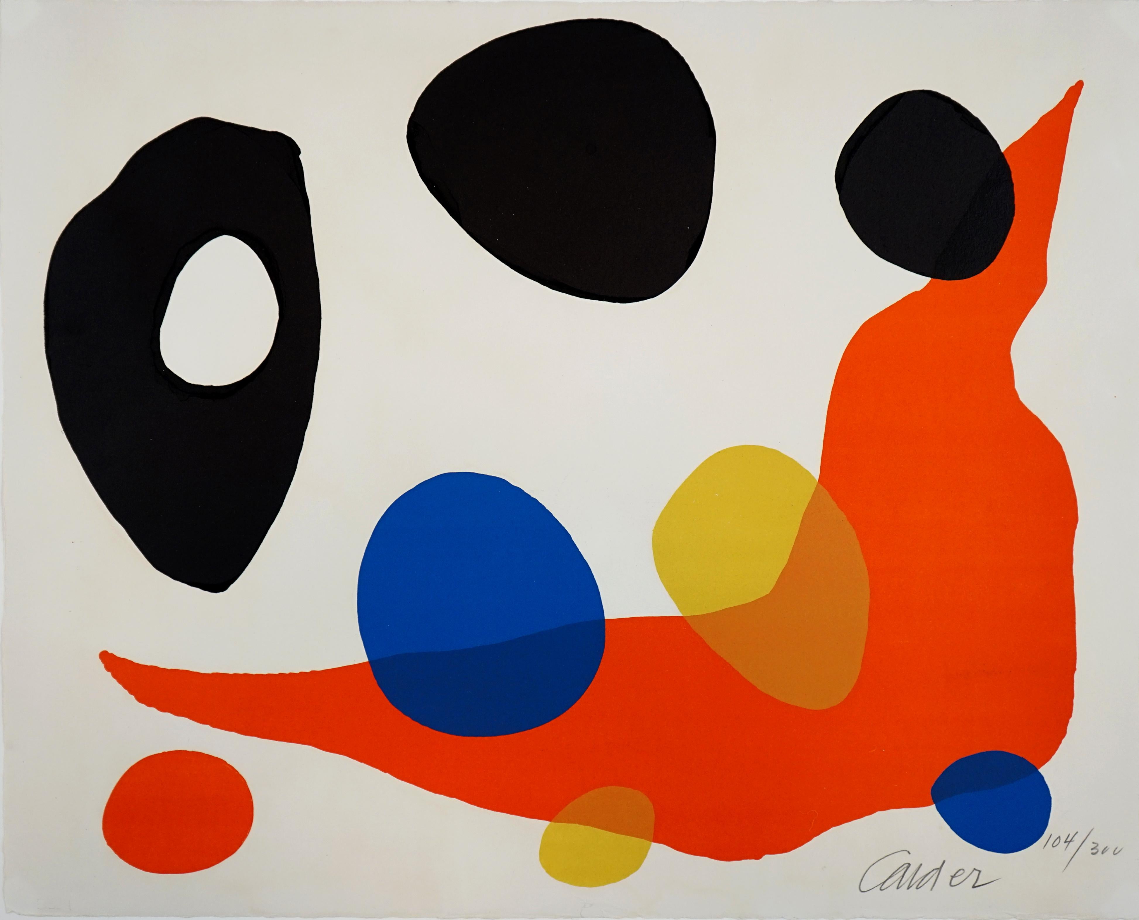 Alexander Calder Abstract Print - Composition (Red Boomerang)