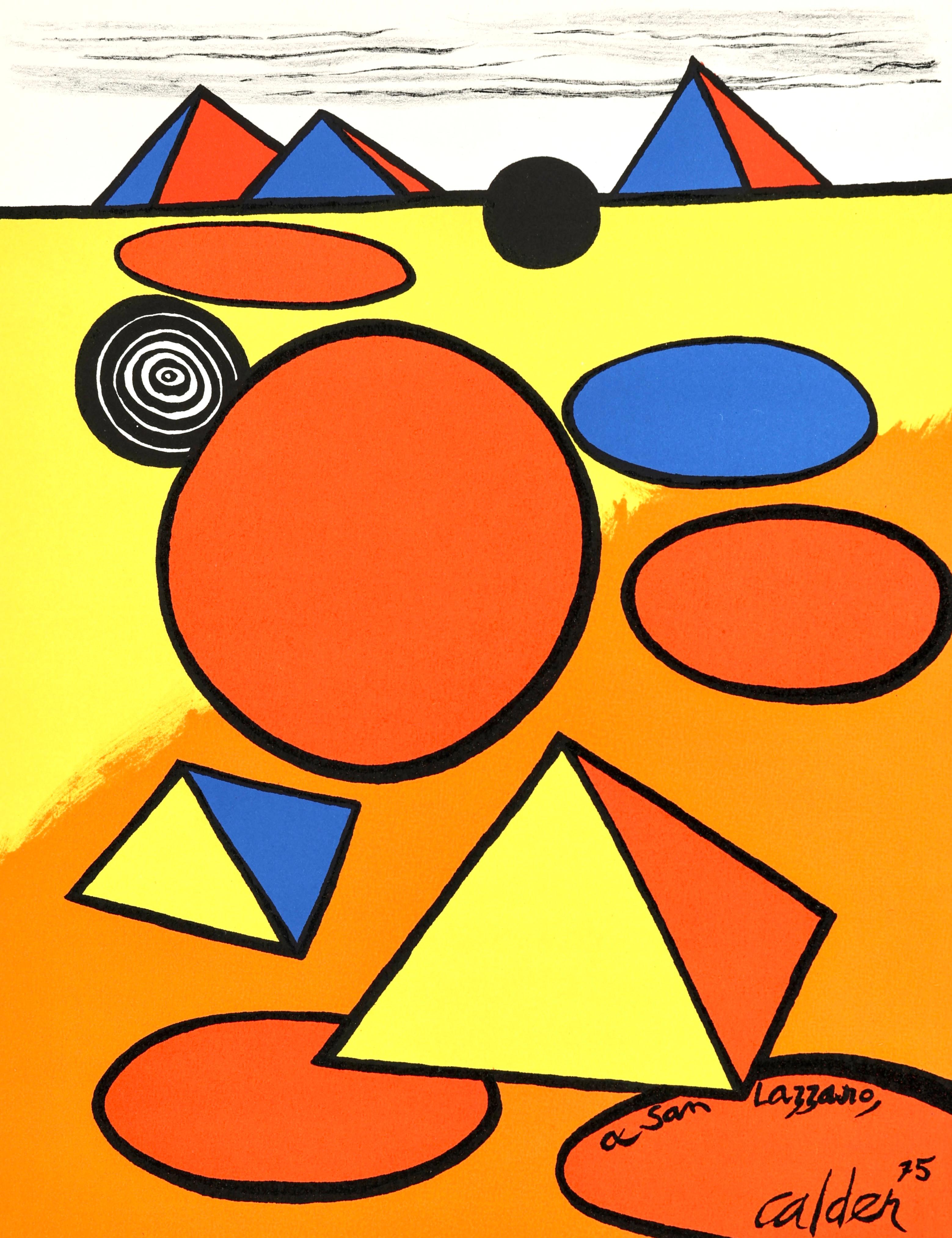 Landscape Print di Alexander Calder - Composizione, San Lazzaro e i suoi amici, XXe siècle