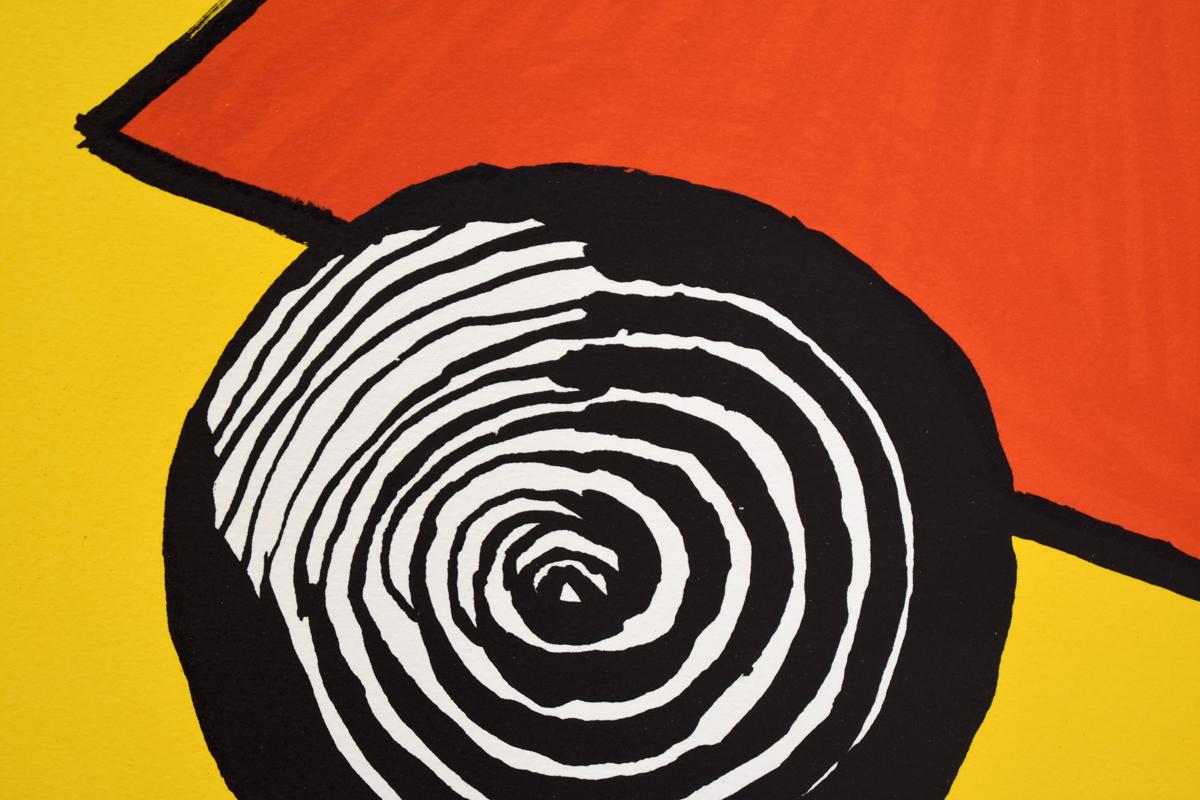 Composition VI, from The Elementary Memory  La mémoire élémentaire - Orange Abstract Print by Alexander Calder