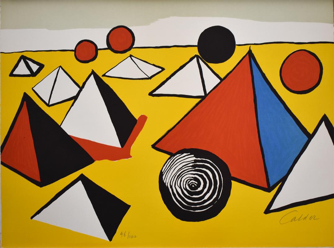 Alexander Calder Abstract Print - Composition VI, from The Elementary Memory  La mémoire élémentaire