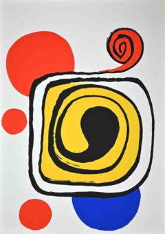 Composition - Vintage Lithograph by Alexander Calder - 1970s