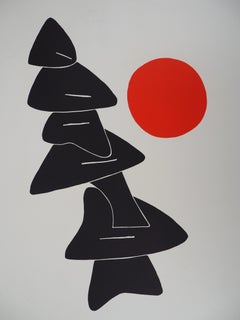 Composition with Red Ball - Original lithograph