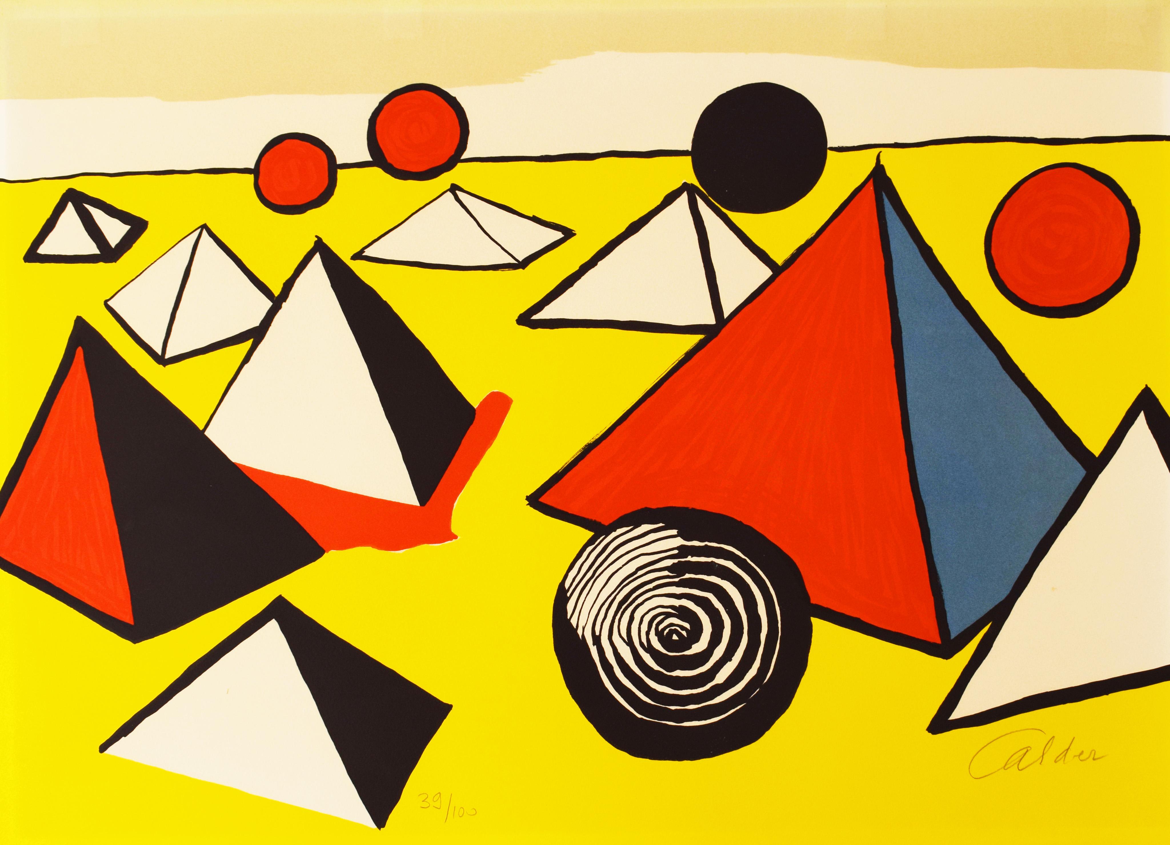 Abstract Print de Alexander Calder - Composición XI, de La memoria elemental - Arte cinético americano