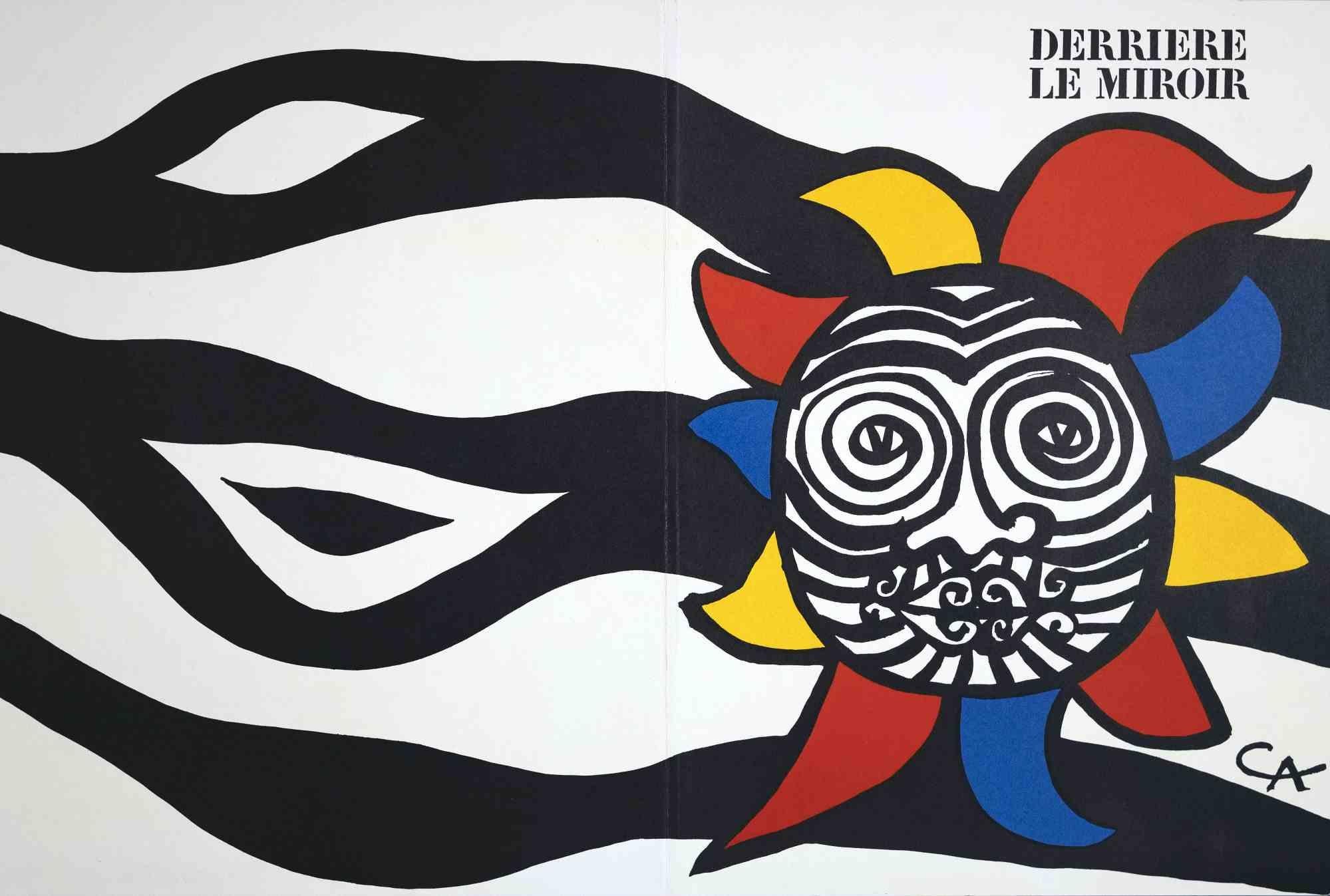 Cover for Derriere Le Miroir is an original lithograph realized by Alexander Calder in 1966.

The artwork was the cover design for the art review "Derriere Le Miroir" no. 156 and it is signed on plate. Printed by Ateliers de Maeght, Paris,