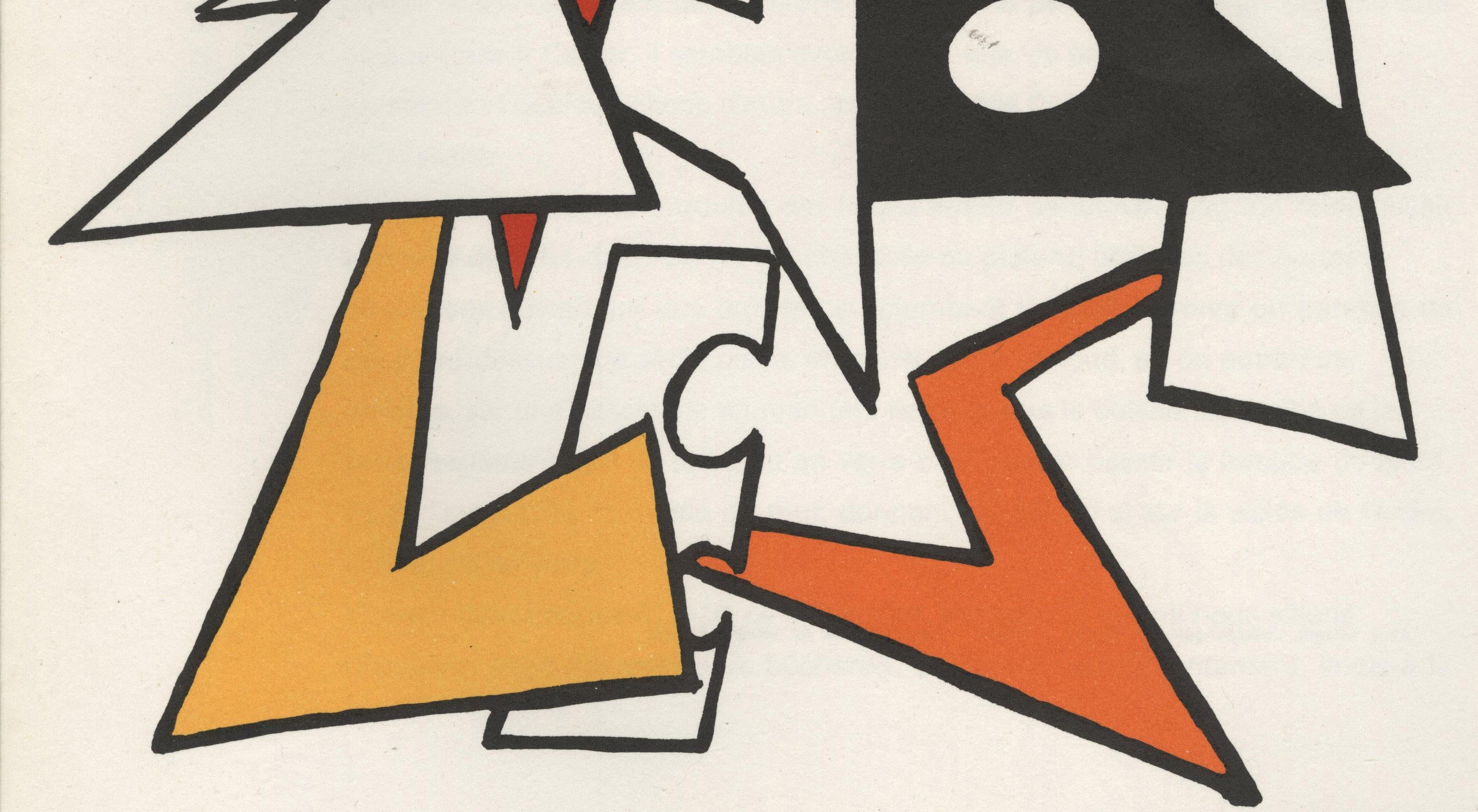 Derrier le Miroir, cover, Volume 141 - White Abstract Print by Alexander Calder