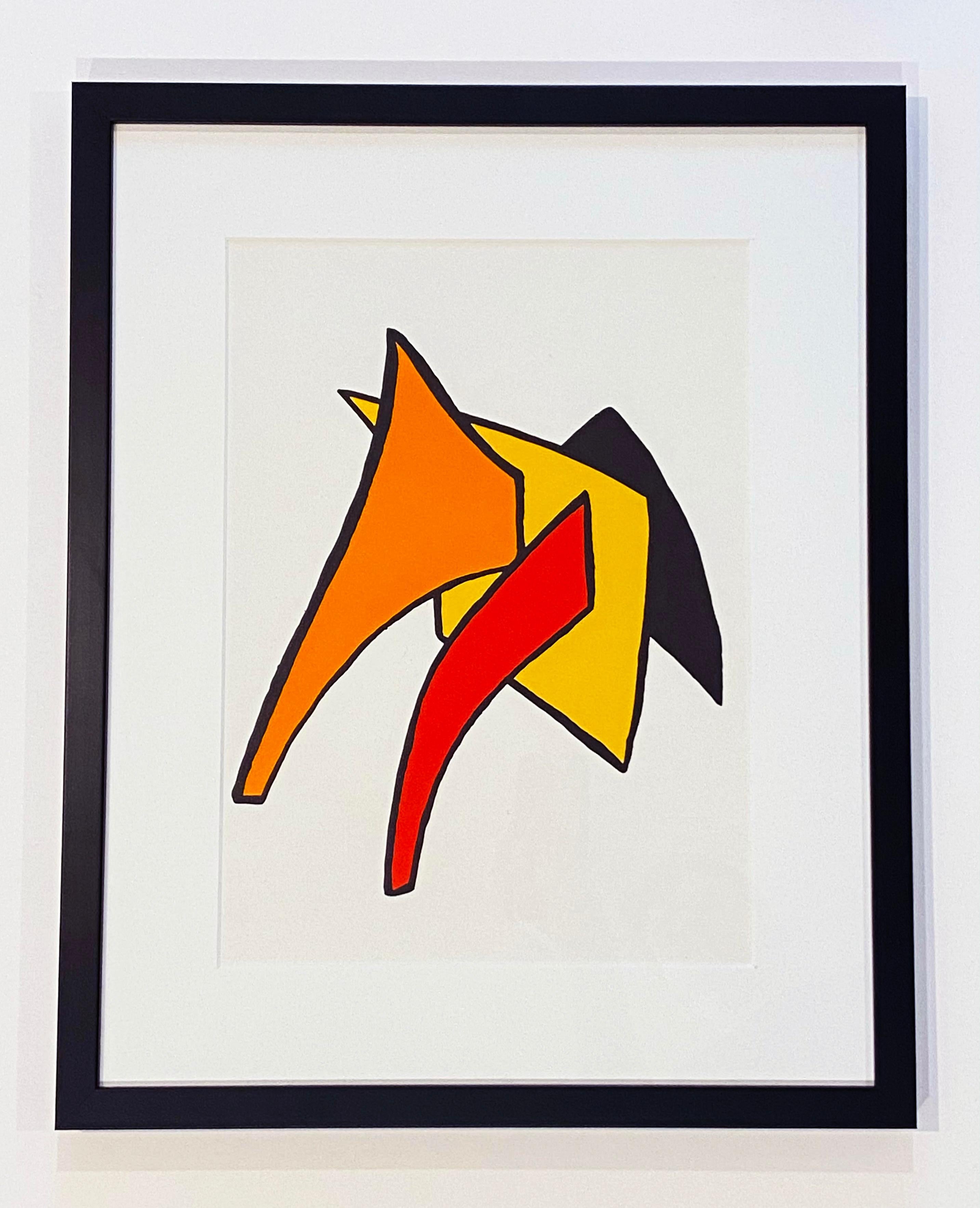 Alexander Calder Abstract Print – Derriere le Miroir #141 (Stabiles V)