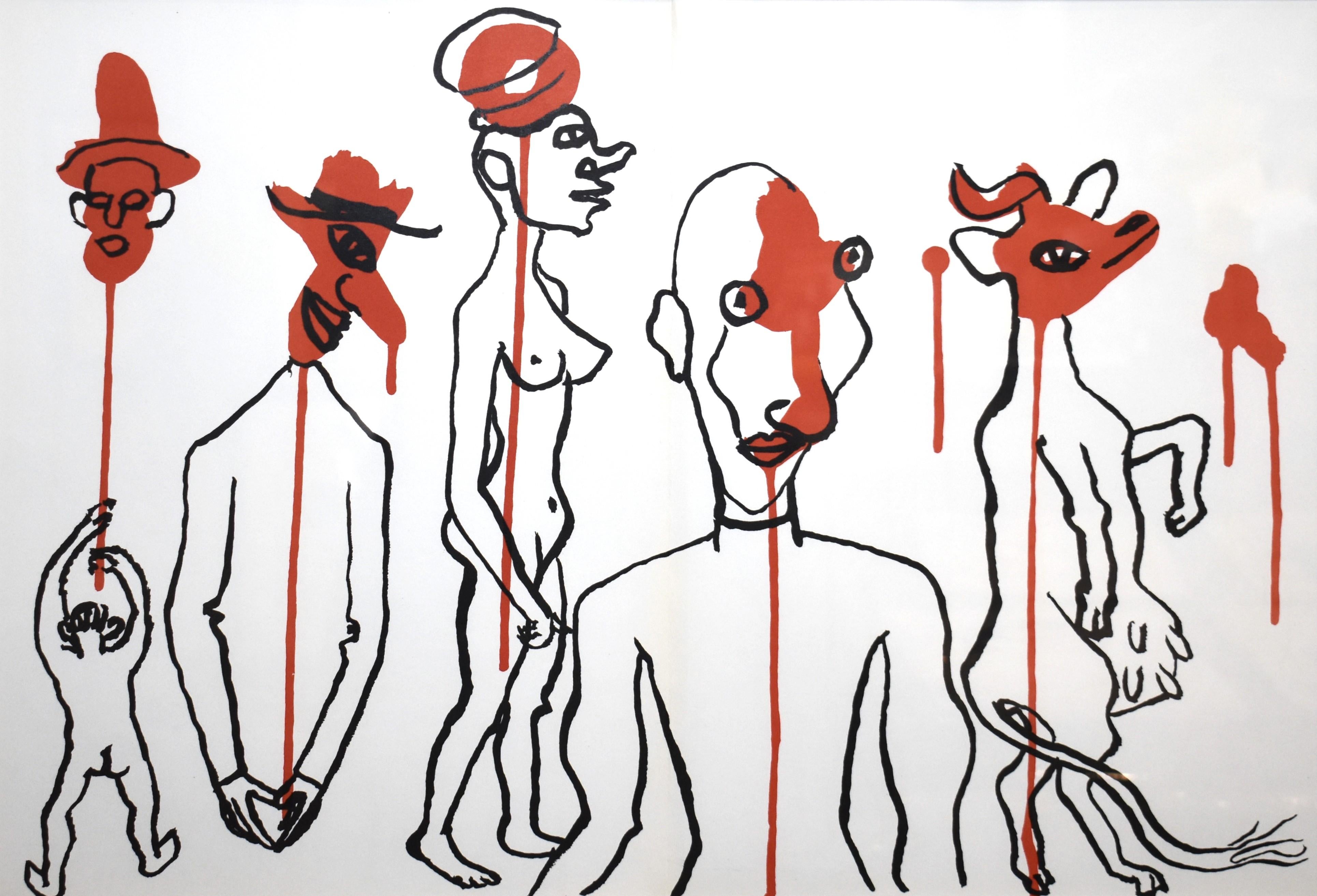Derriere le Miroir #156 (Plate 5) - Print by Alexander Calder