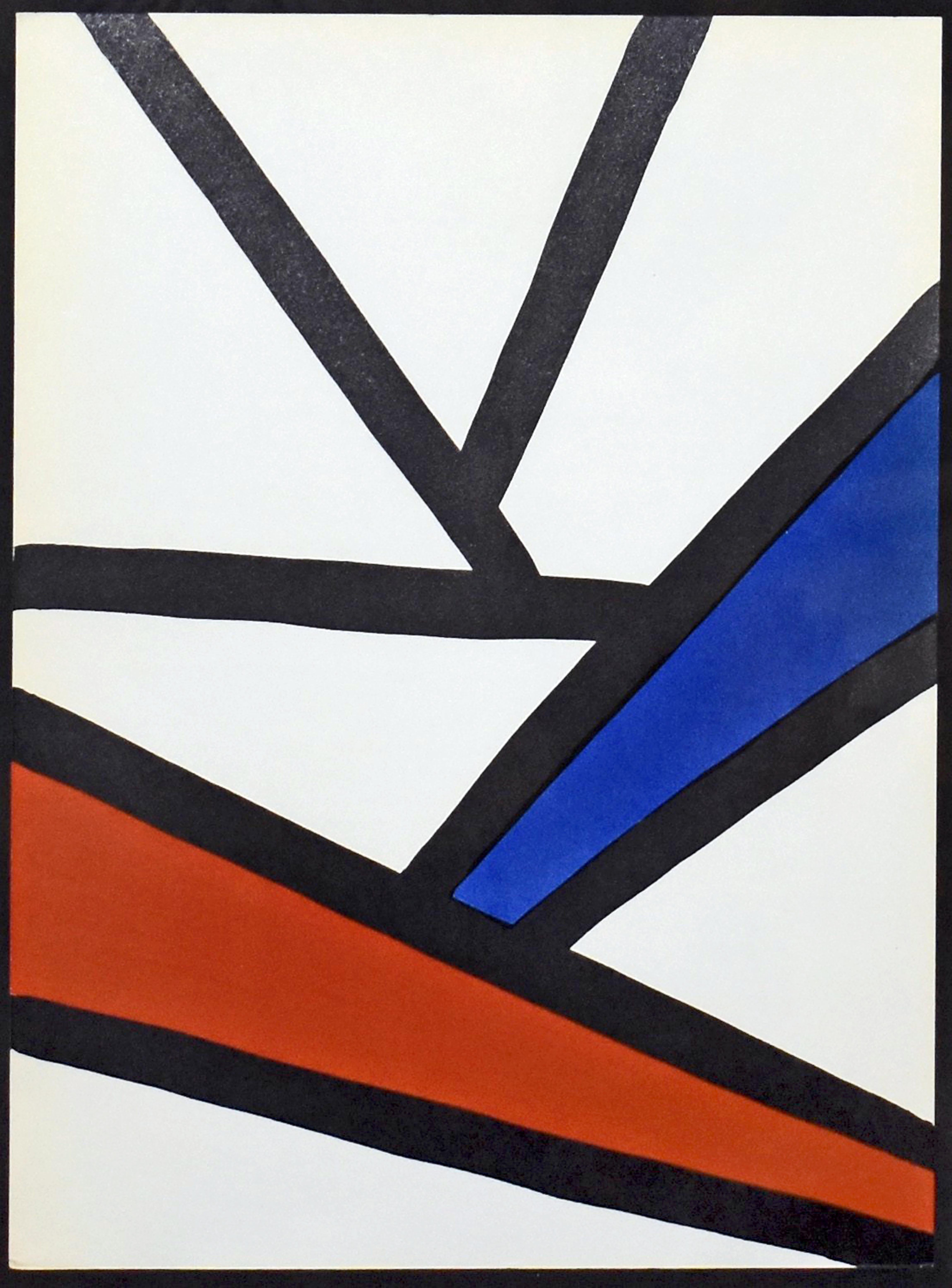 Derriere le Miroir #173 (Plate 3) - Abstract Print by Alexander Calder