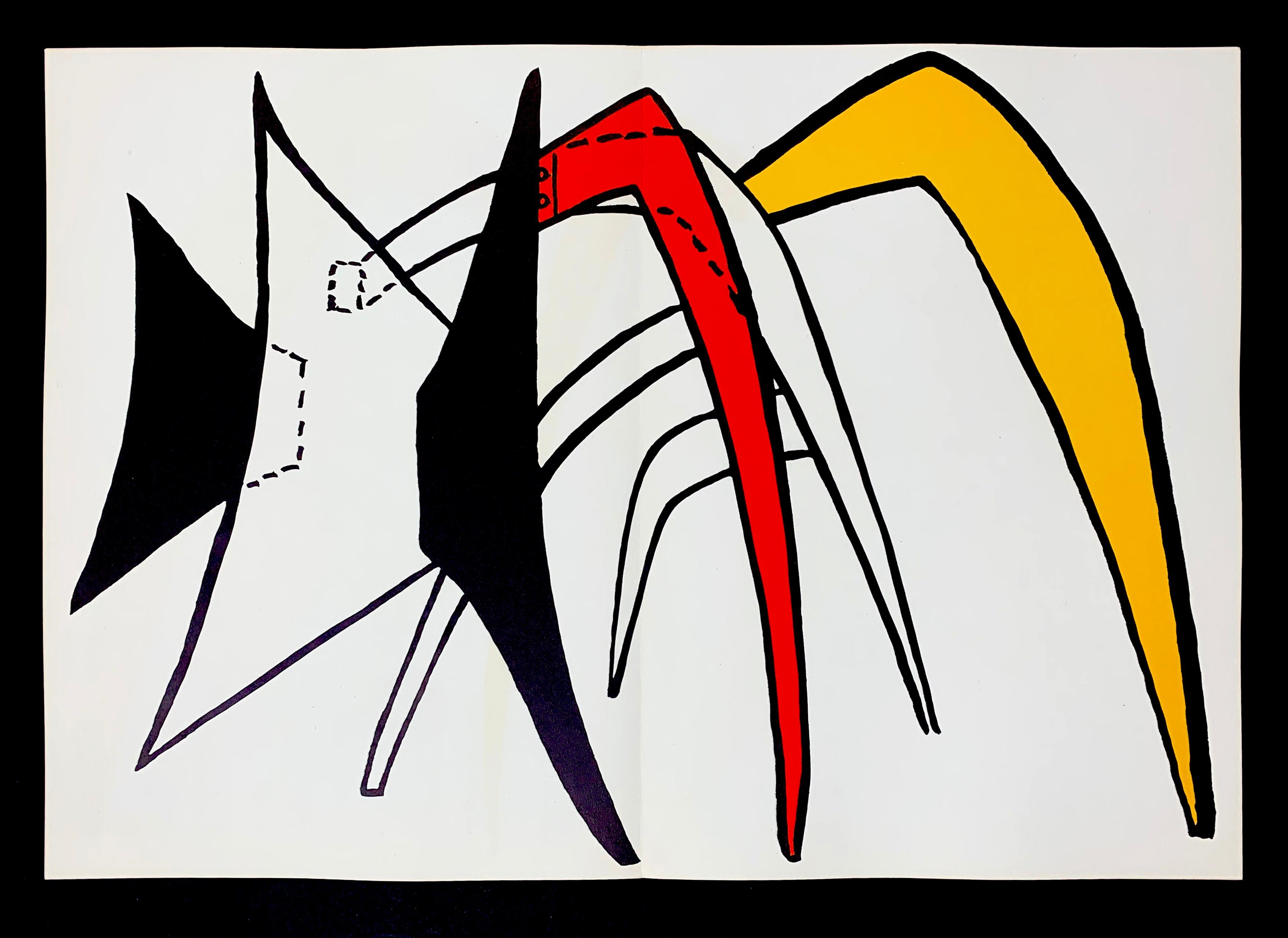 Alexander Calder Abstract Print - Derriere Le Miroir No. 141 Stabile 1