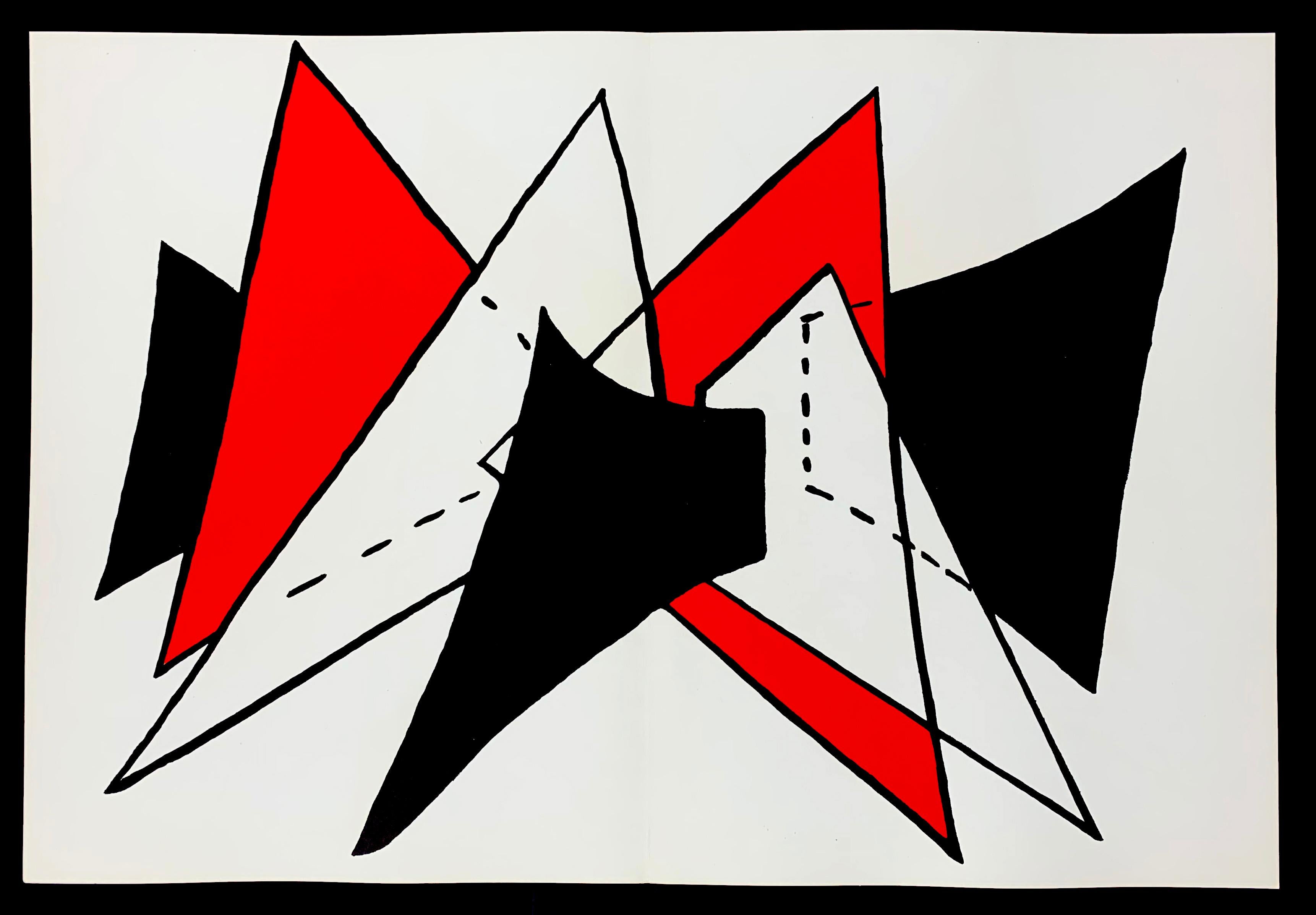 Abstract Print Alexander Calder - Derriere Le Miroir n° 141 Stabile 2