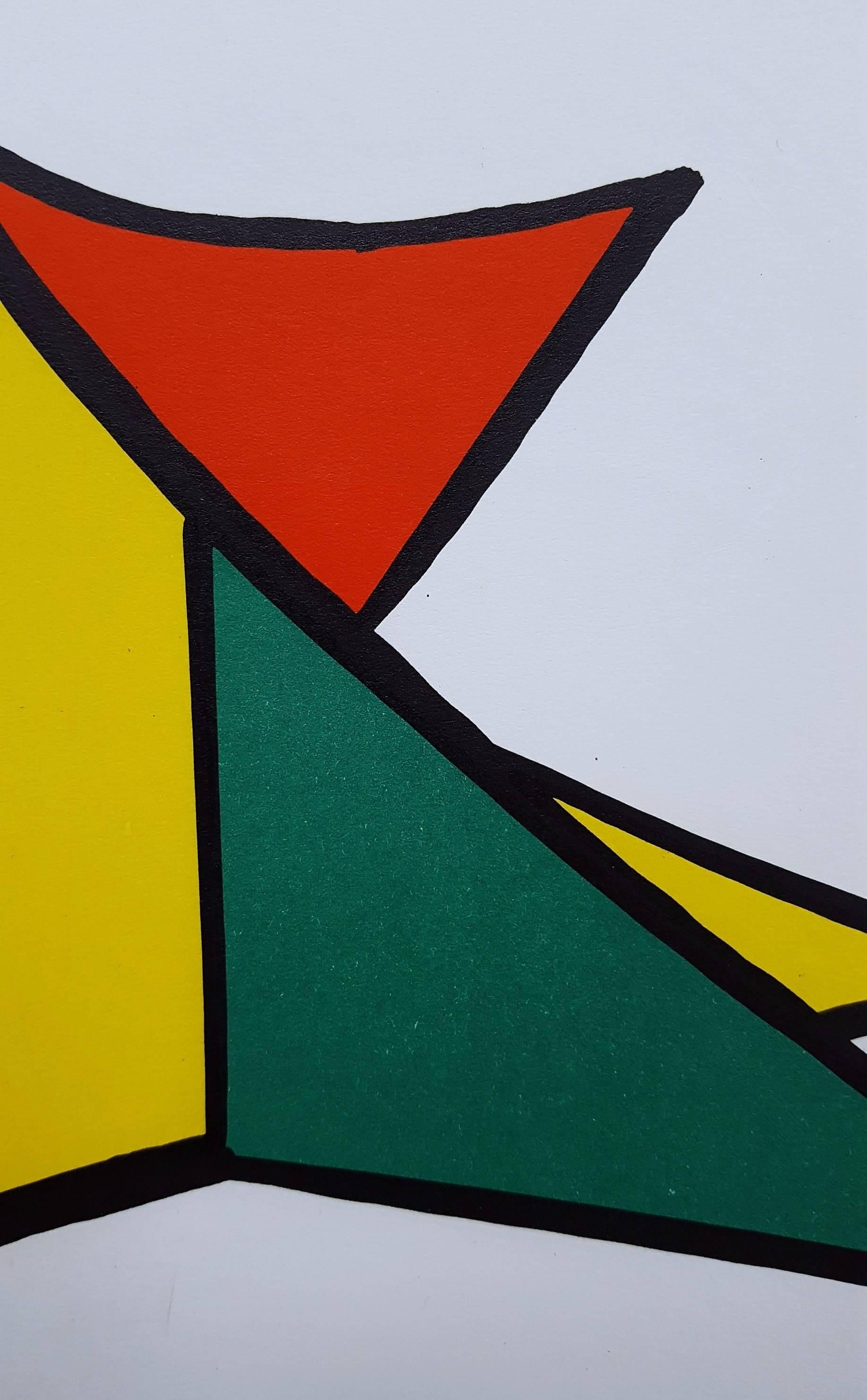 An original lithograph on smooth wove paper by American artist Alexander Calder (1898-1976) titled 
