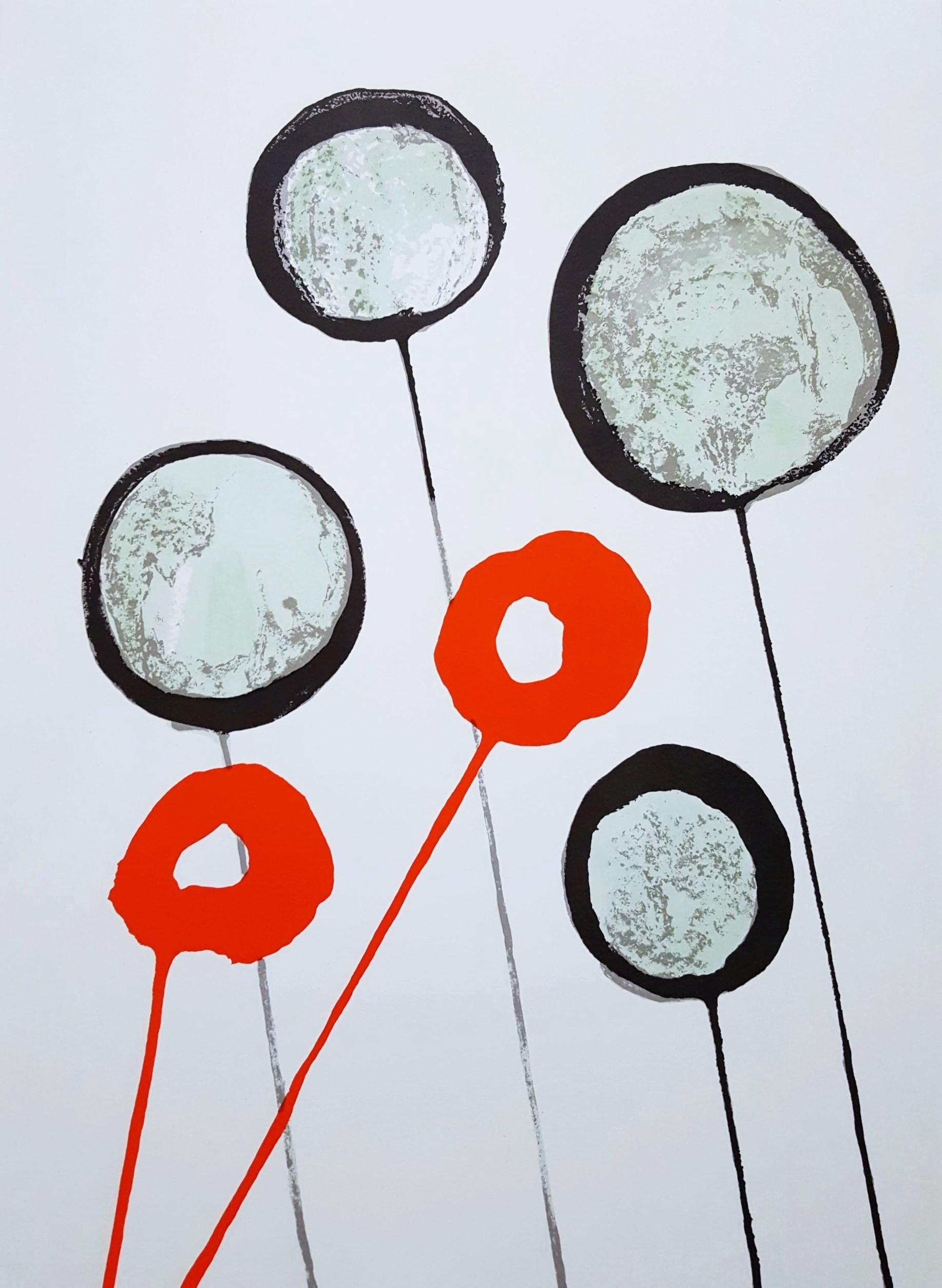 Alexander Calder Abstract Print - Derrière le Miroir No. 156 (Balloons)