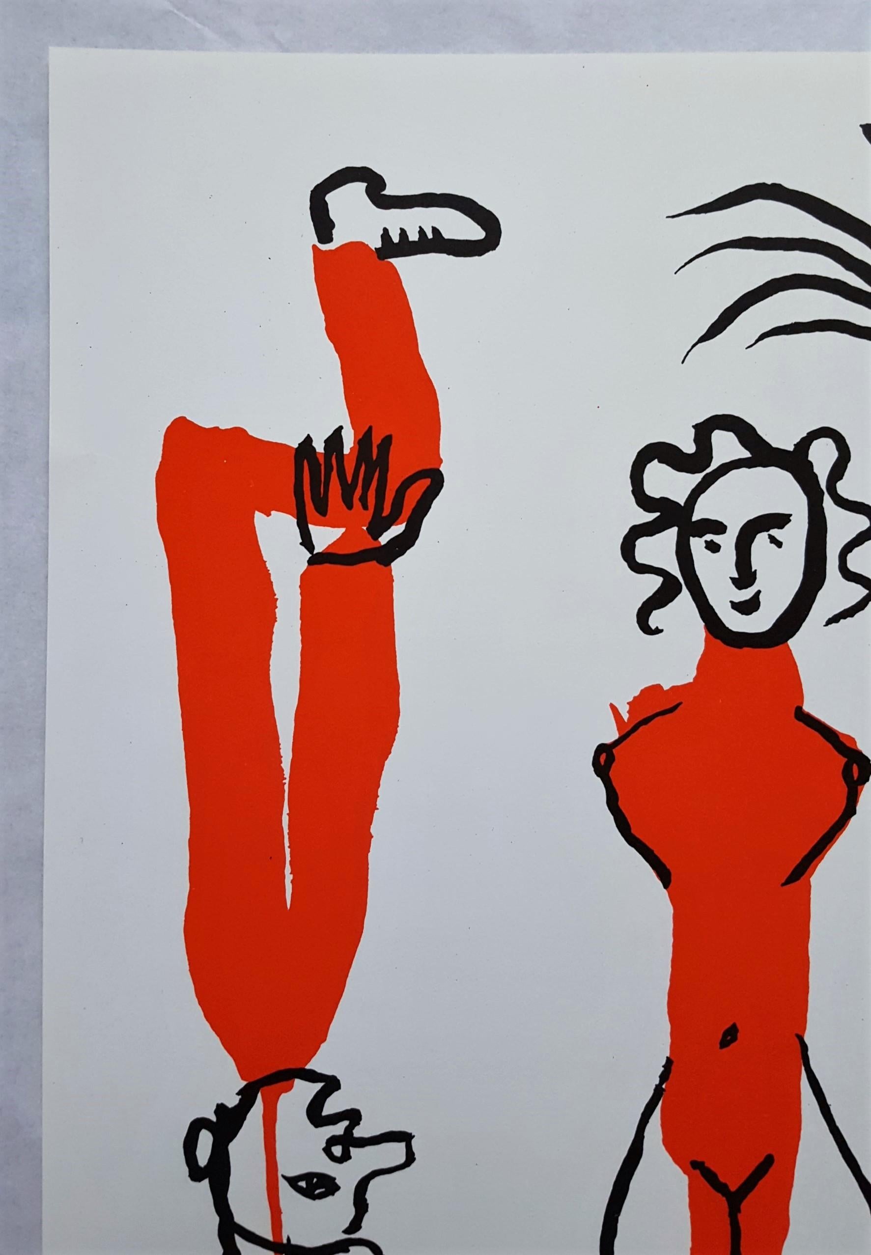 Derrière le Miroir No. 156 (Circus 3 - Les Gueules Degoulinantes) - Modern Print by Alexander Calder