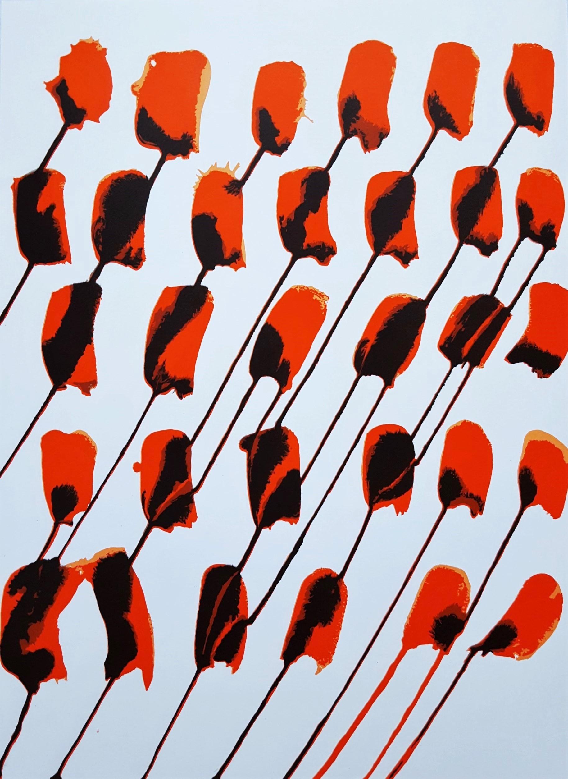 Alexander Calder Abstract Print - Derrière le Miroir No. 156 (Les Fleurs)