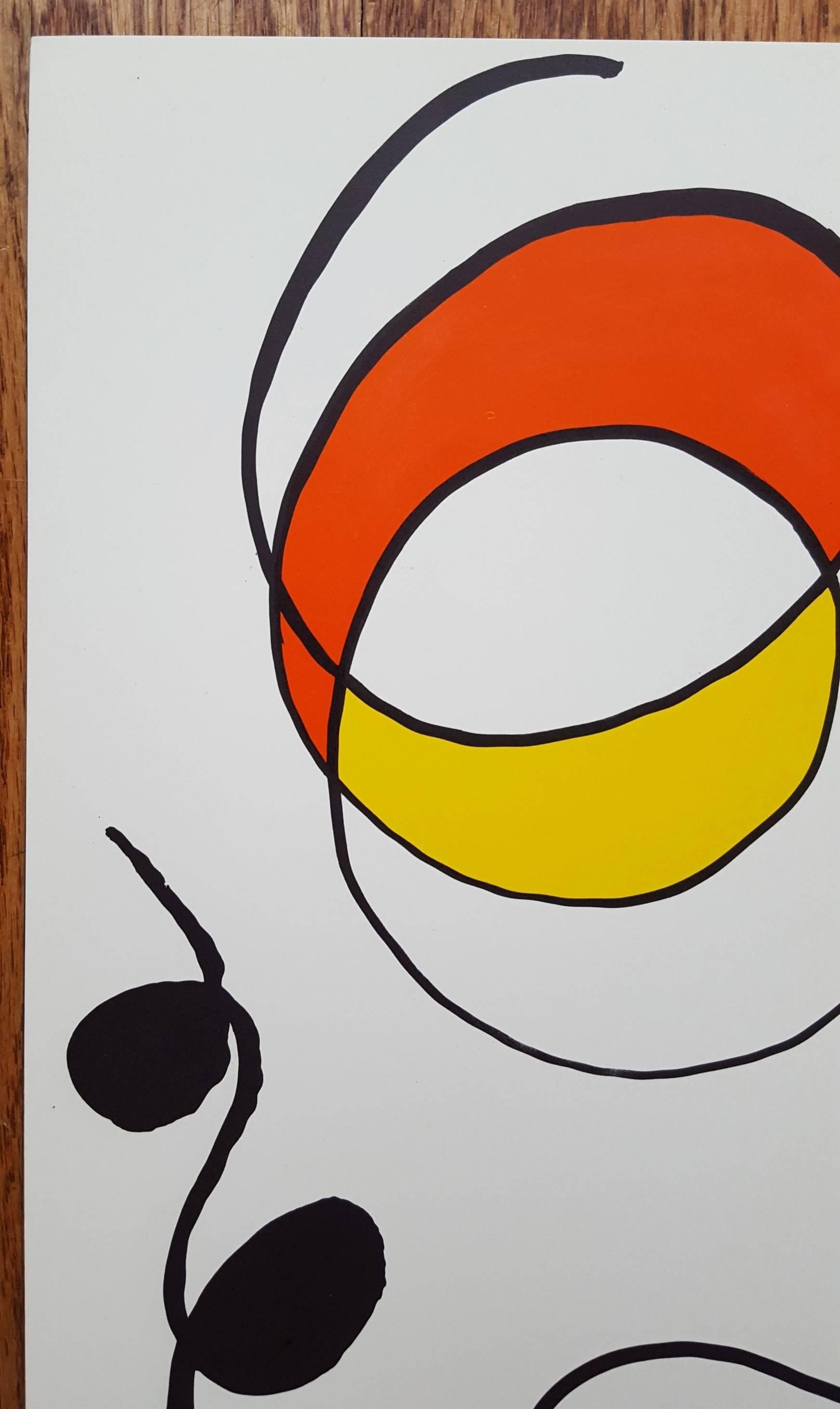 Derriere Le Miroir No. 173 (Abstract I) - Black Abstract Print by Alexander Calder