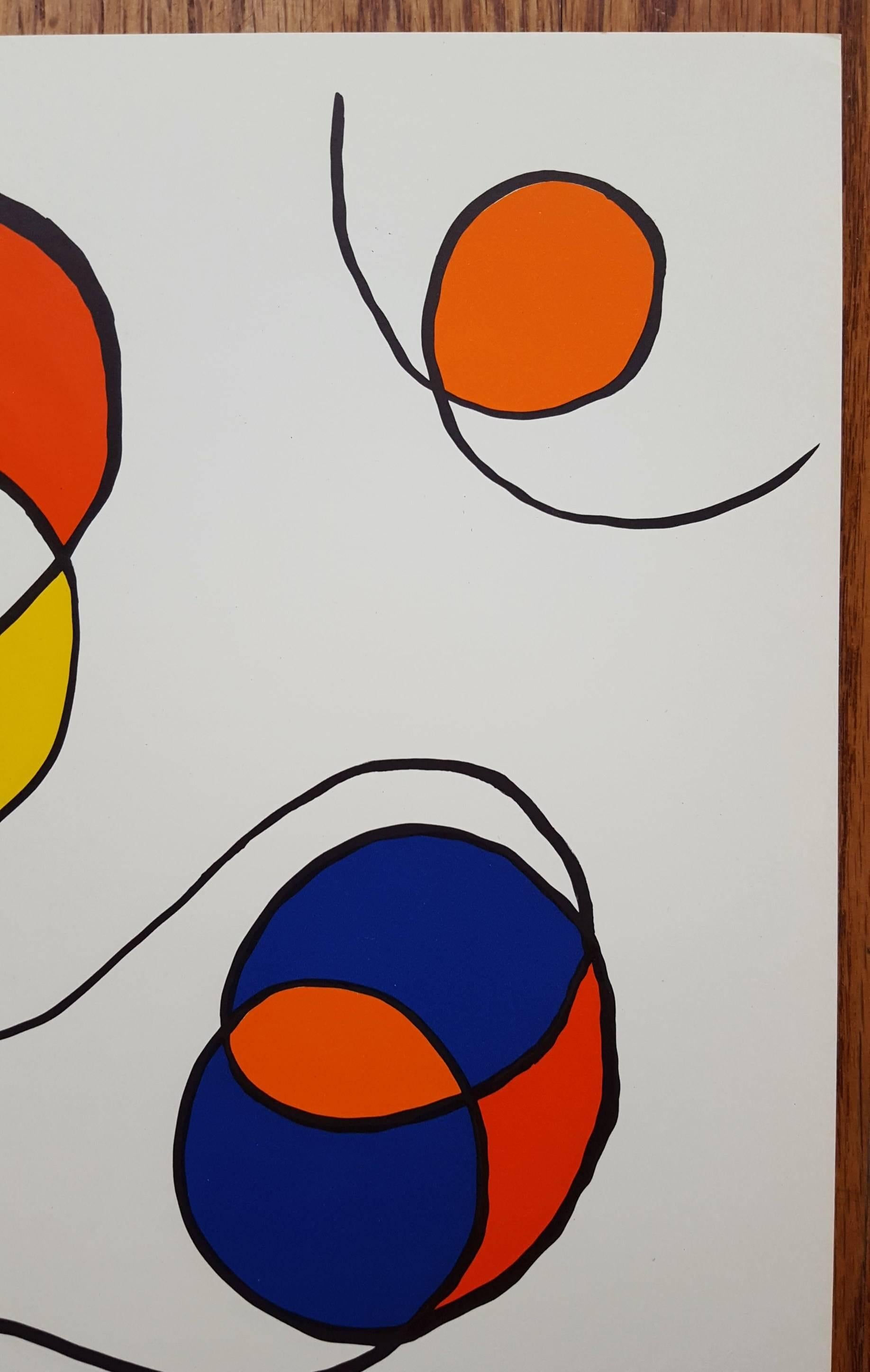 An original one page lithograph on smooth wove paper by American artist Alexander Calder (1898-1976) titled 