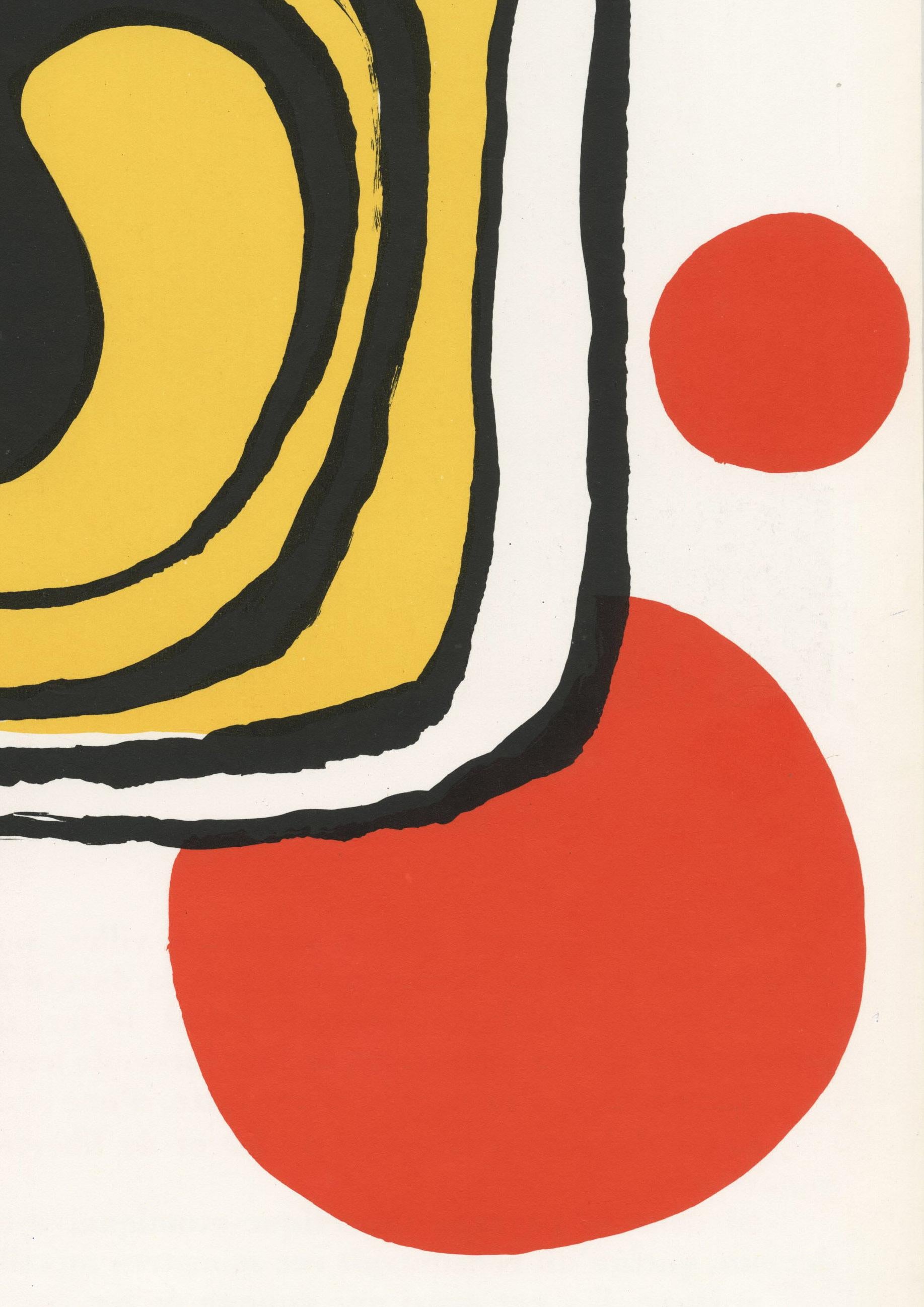 Derriere Le Miroir-No. 190-Page 9 - White Abstract Print by Alexander Calder