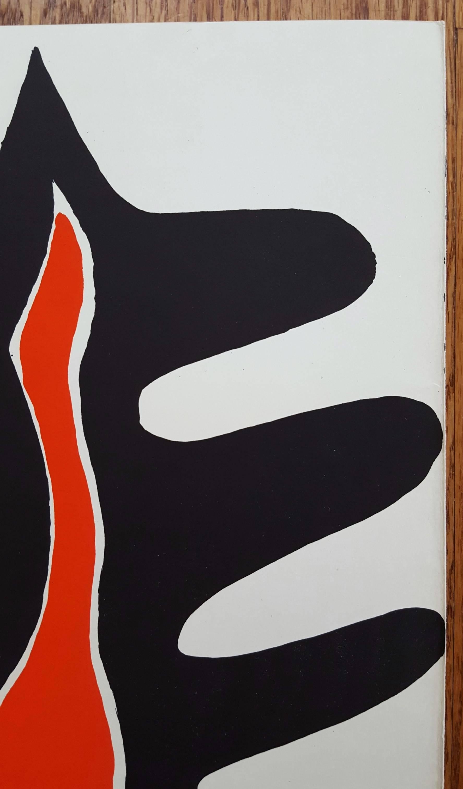 Derriere Le Miroir No. 201 (The Tree) - Beige Abstract Print by Alexander Calder