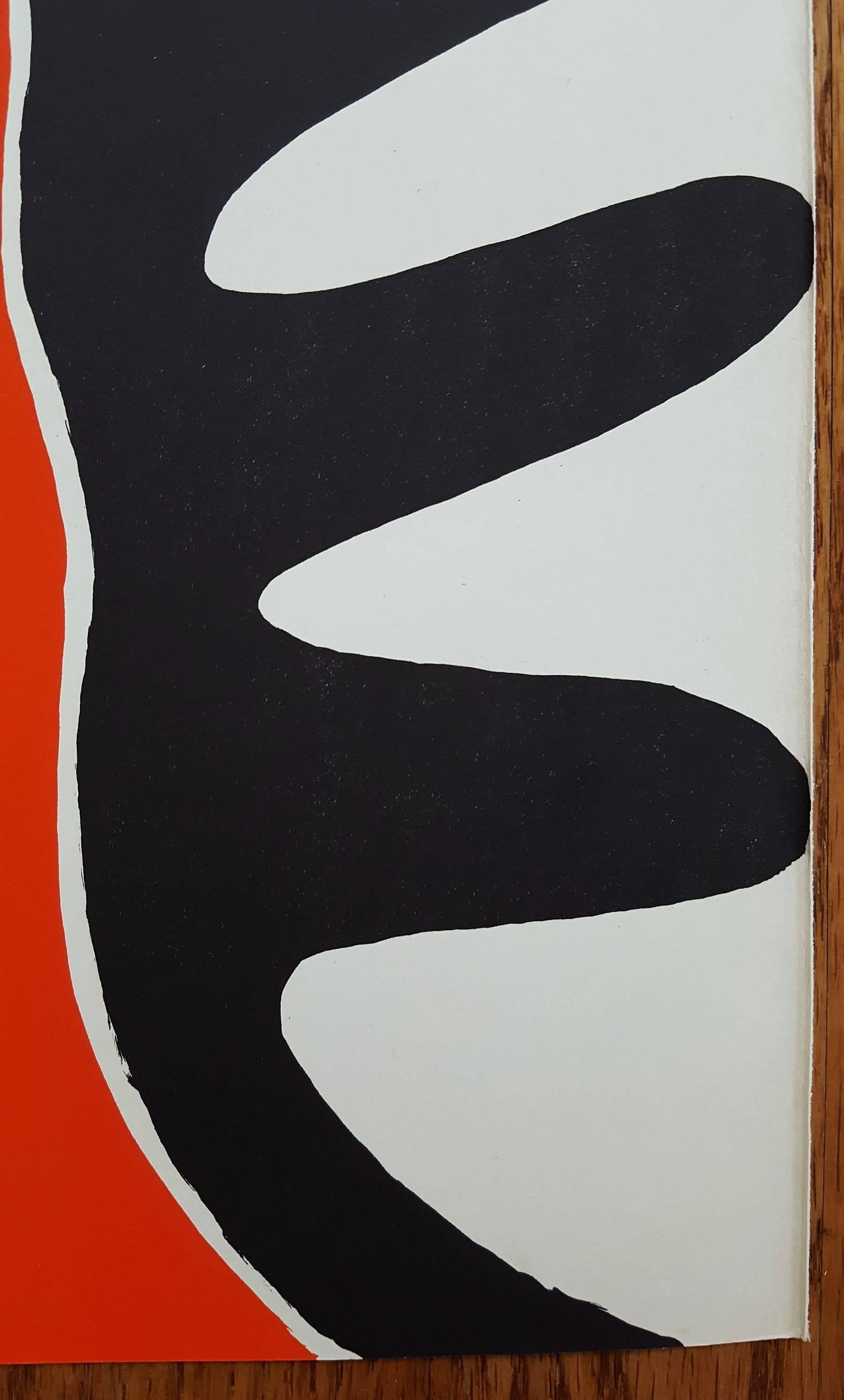 An original one page lithograph on smooth wove paper by American artist Alexander Calder (1898-1976) titled 