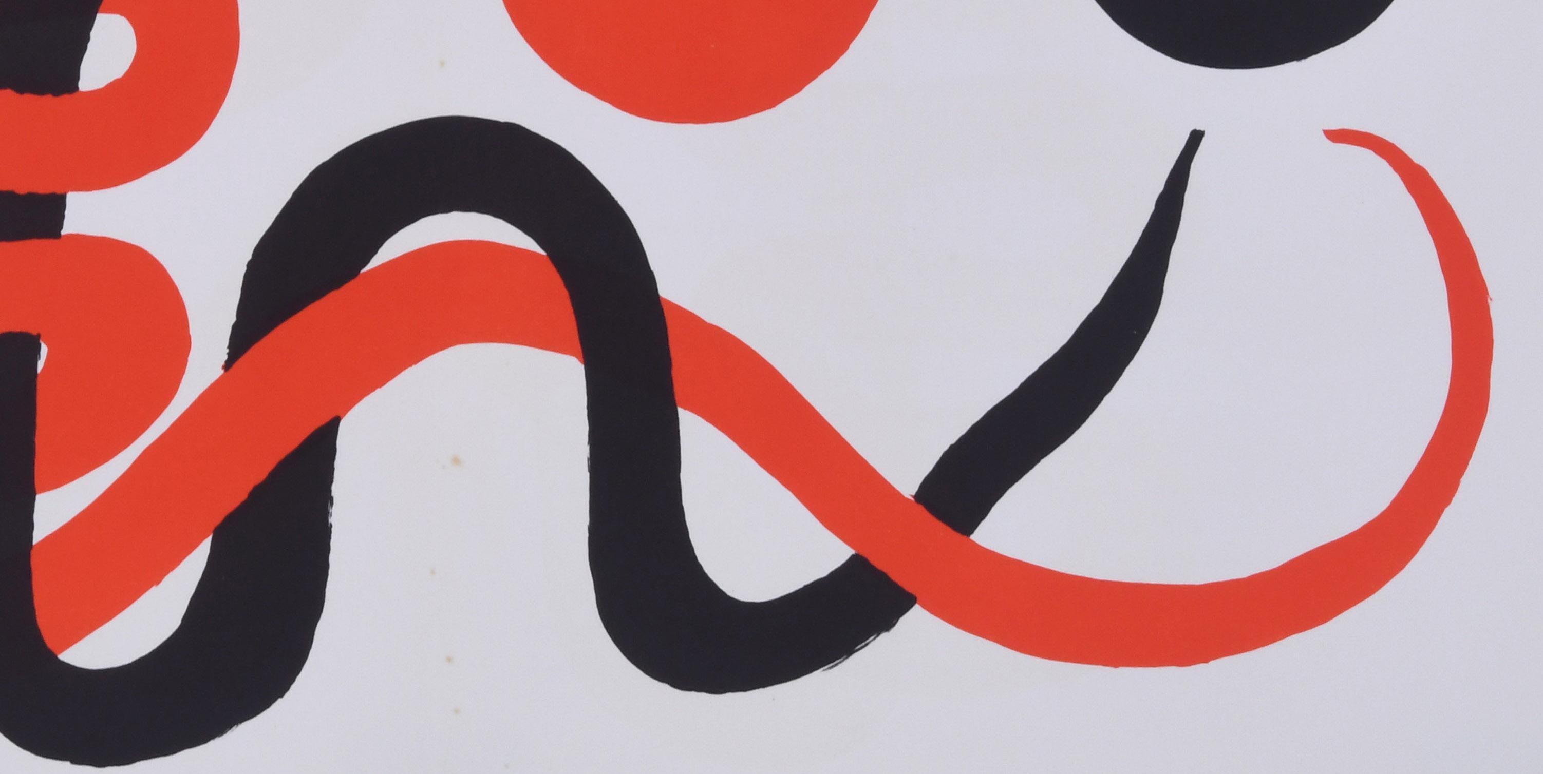 Derriere Le Miroir-page 6-7 - Gris Abstract Print par Alexander Calder