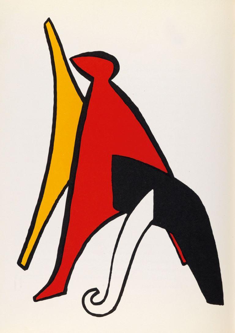 Derriere le Miroir: Stabiles (Orange), Print, von Alexander Calder
