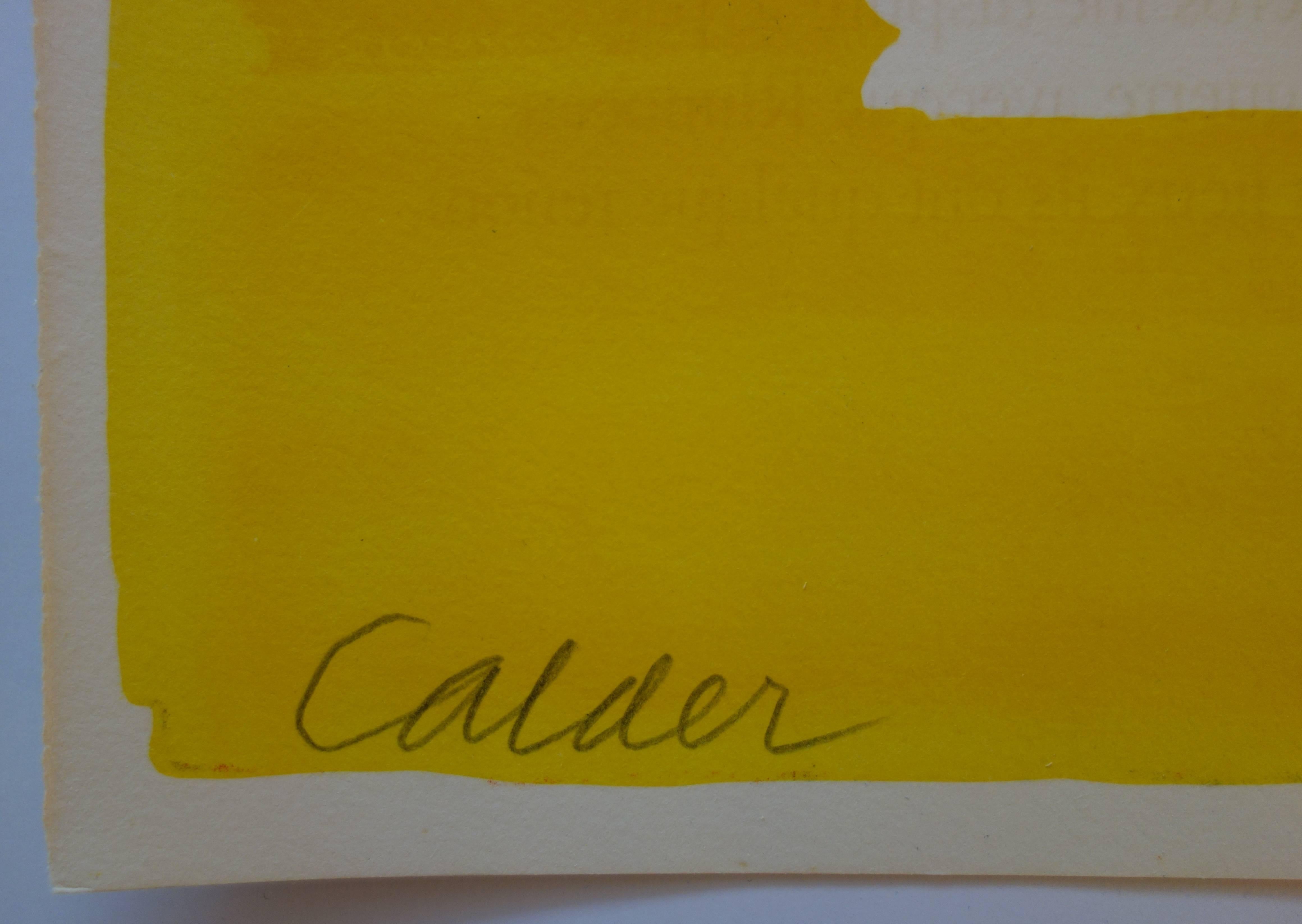 Elefante y Rinoceronte - Litografía original firmada a mano - 1966 - Print de Alexander Calder